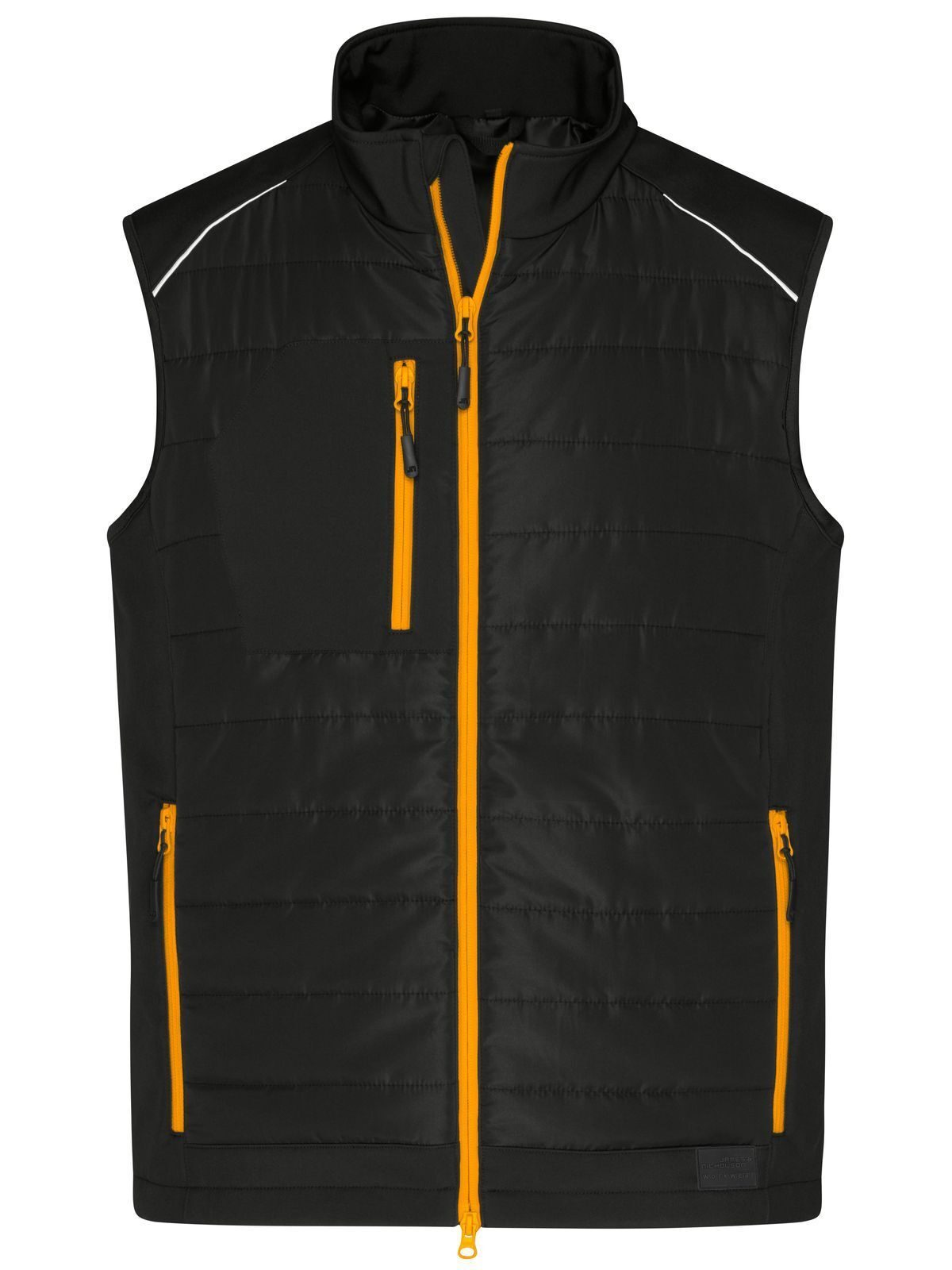 Hybrid Vest Herren Softshell – Daiber – Farbe black/neon-orange – individuell veredelbar