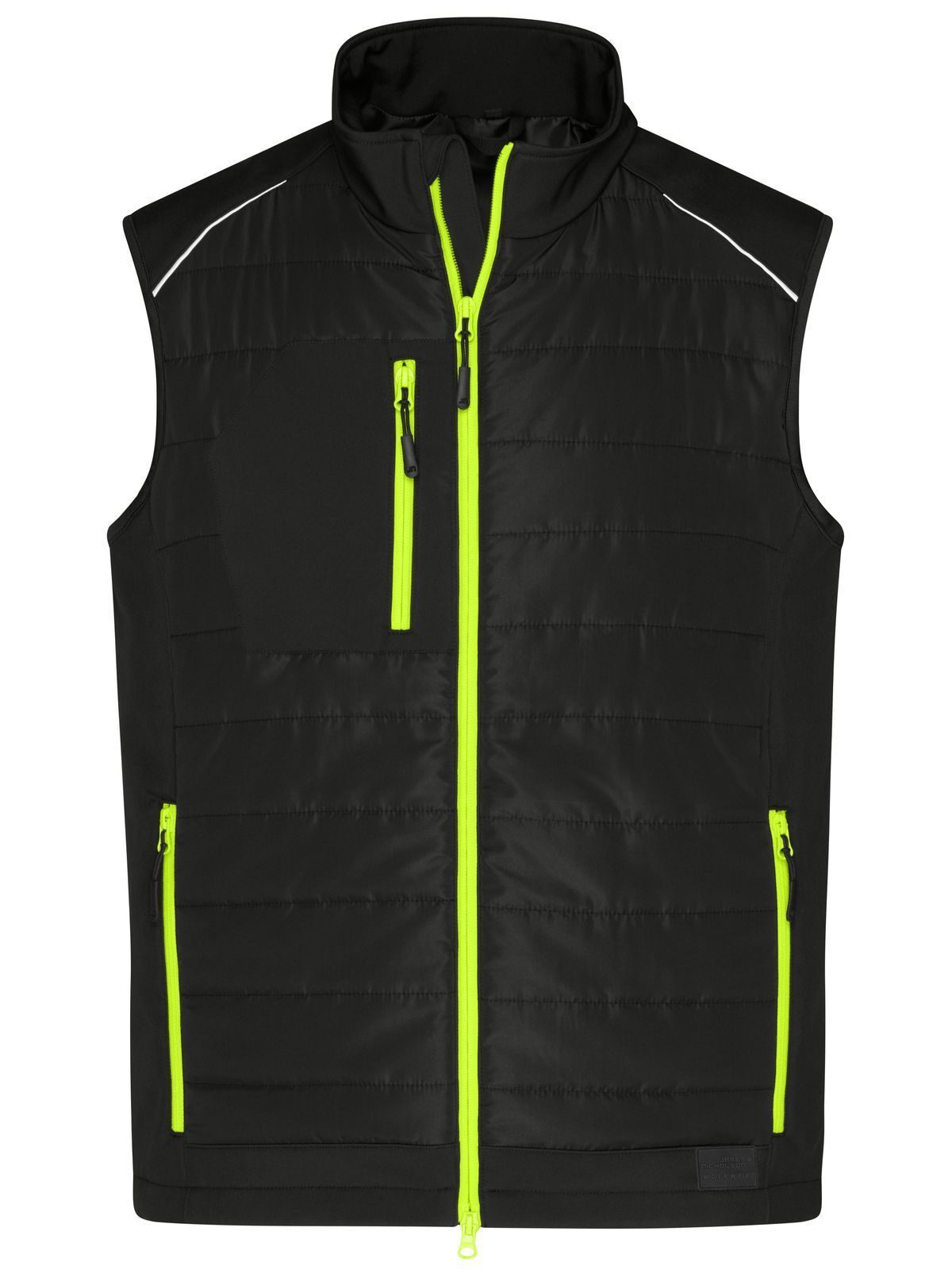 Hybrid Vest Herren Softshell – Daiber – Farbe black/neon-yellow – individuell veredelbar