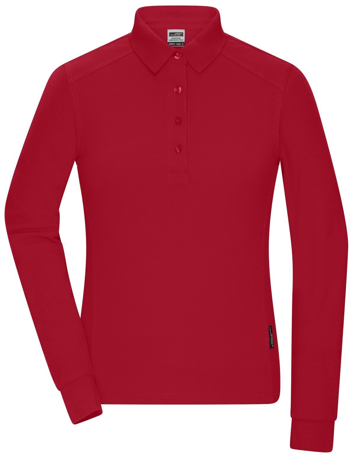 Ladies' Workwear-Longsleeve Polo Damen Poloshirt – Daiber – Farbe Rot – individuell veredelbar