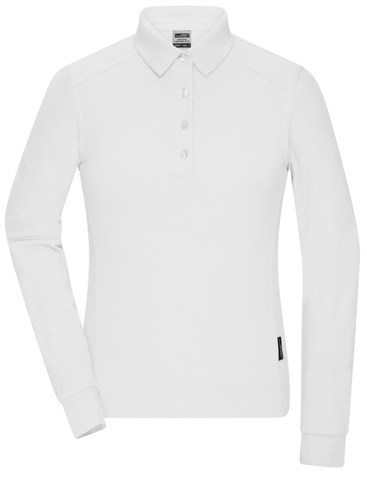 Ladies' Workwear-Longsleeve Polo Damen Poloshirt – Daiber – Farbe Weiß – individuell veredelbar