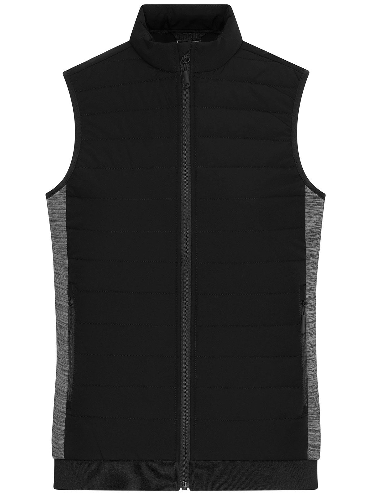 Ladies' Padded Hybrid Vest Damen Jacke – Daiber – Farbe black/carbon-melange – individuell veredelbar