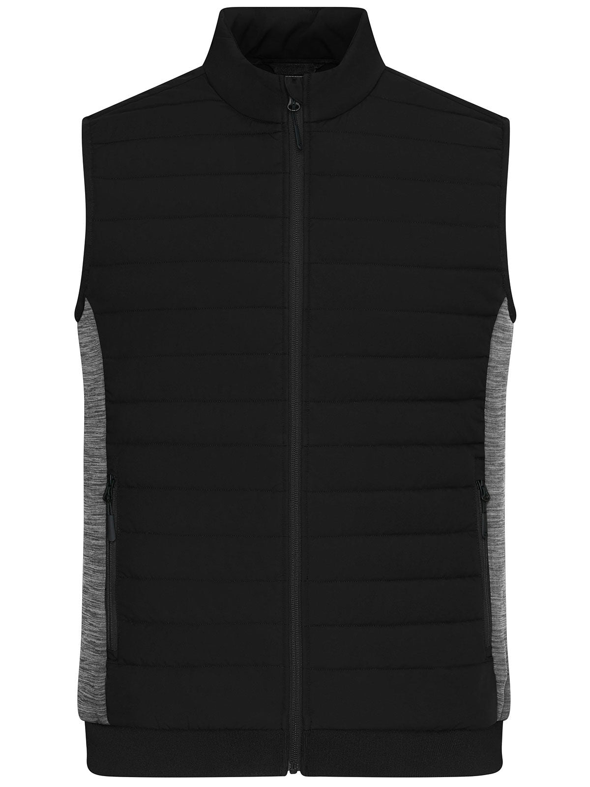 Padded Hybrid Vest Herren Jacke – Daiber – Farbe black/carbon-melange – individuell veredelbar