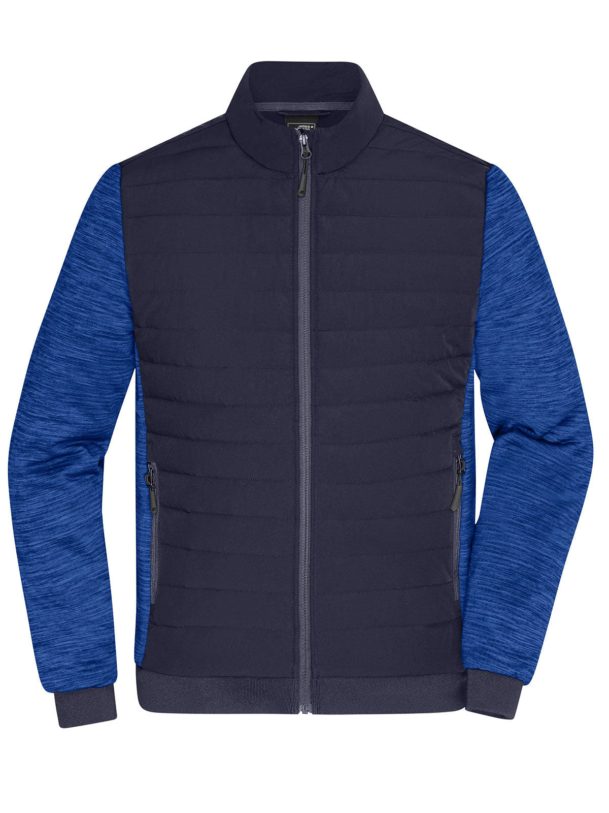 Padded Hybrid Jacket Herren – Daiber – Farbe navy/royal-melange – individuell veredelbar
