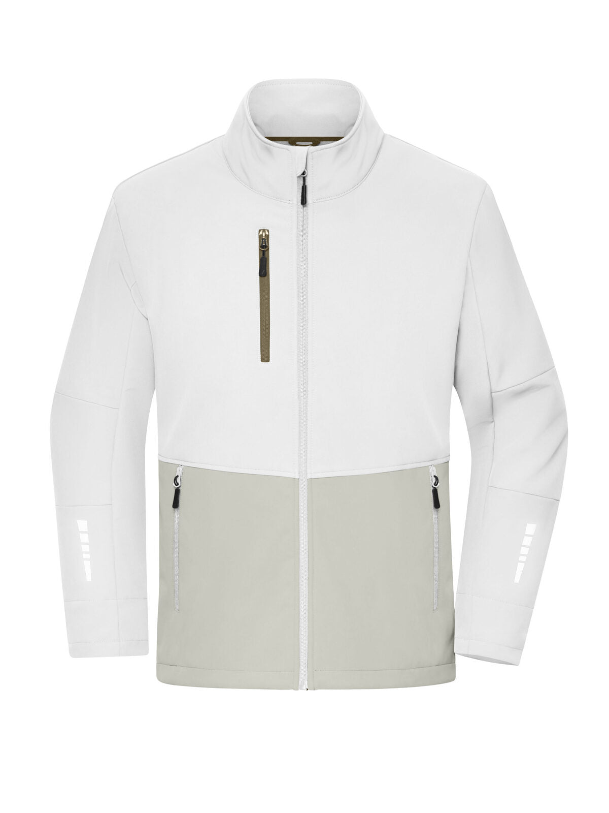 Workwear Softshell Jacket Herren – Daiber – Farbe white/cement – individuell veredelbar