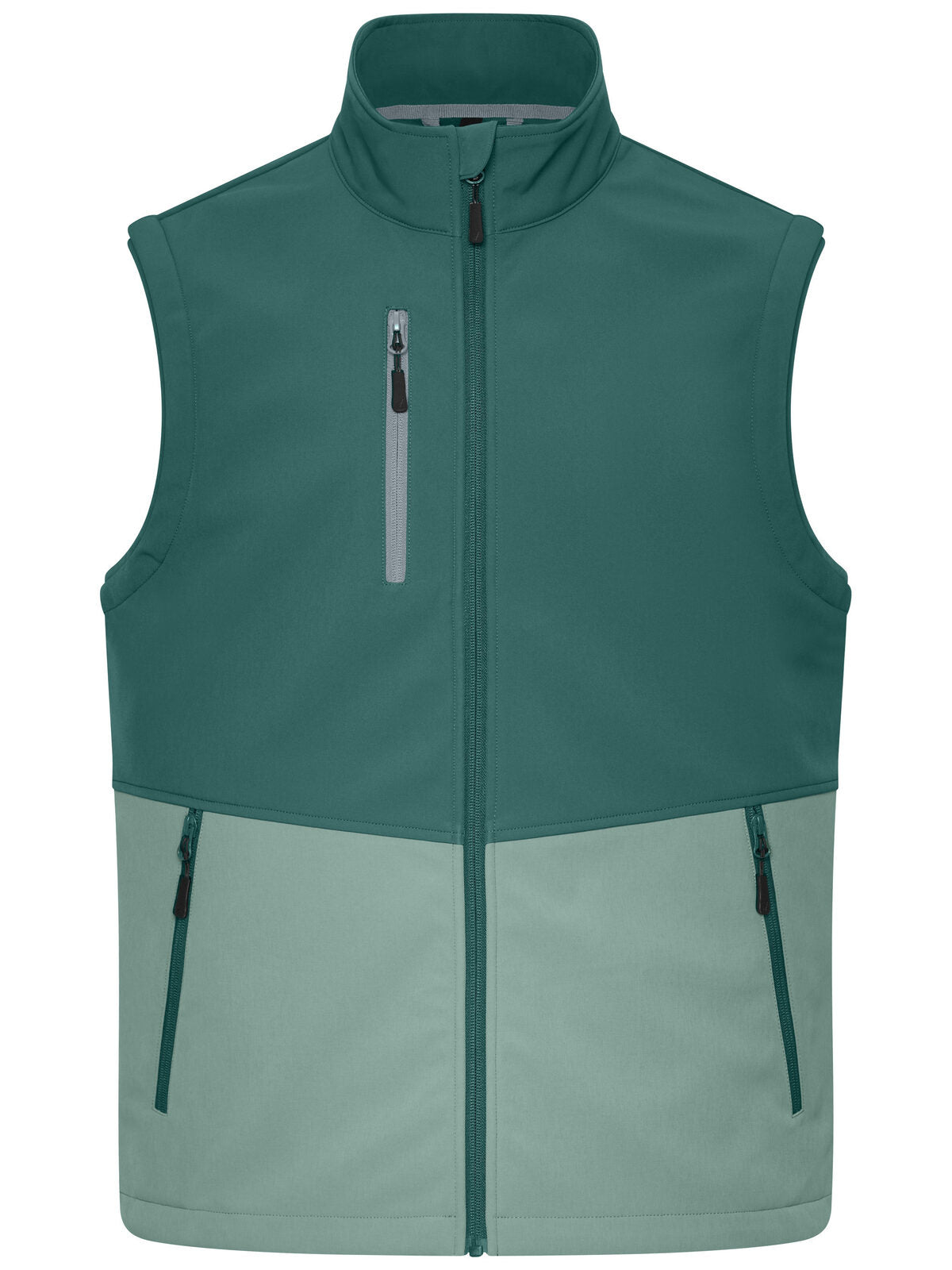 Workwear Softshell Vest Herren Jacke – Daiber – Farbe industrial-green/foggy-green – individuell veredelbar