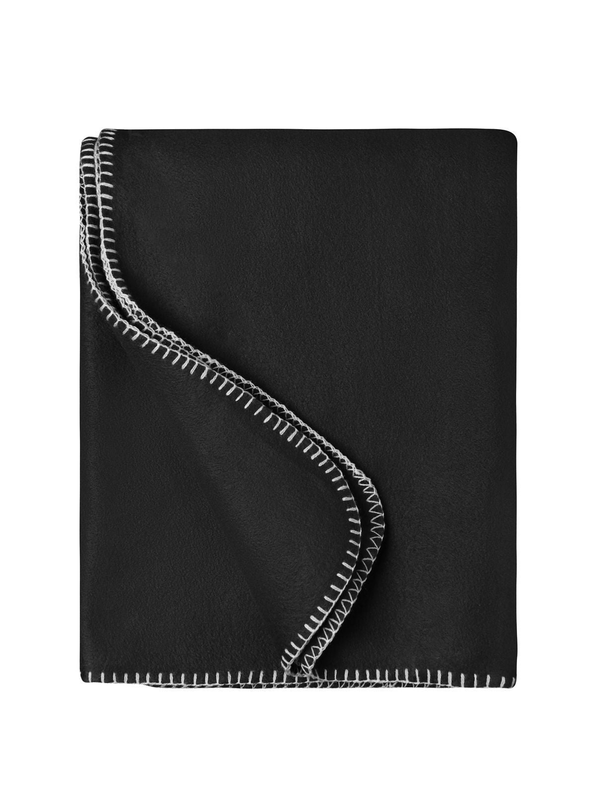 Fleece Blanket 130x170 Handtuch – Daiber – Farbe black/light-grey – individuell veredelbar