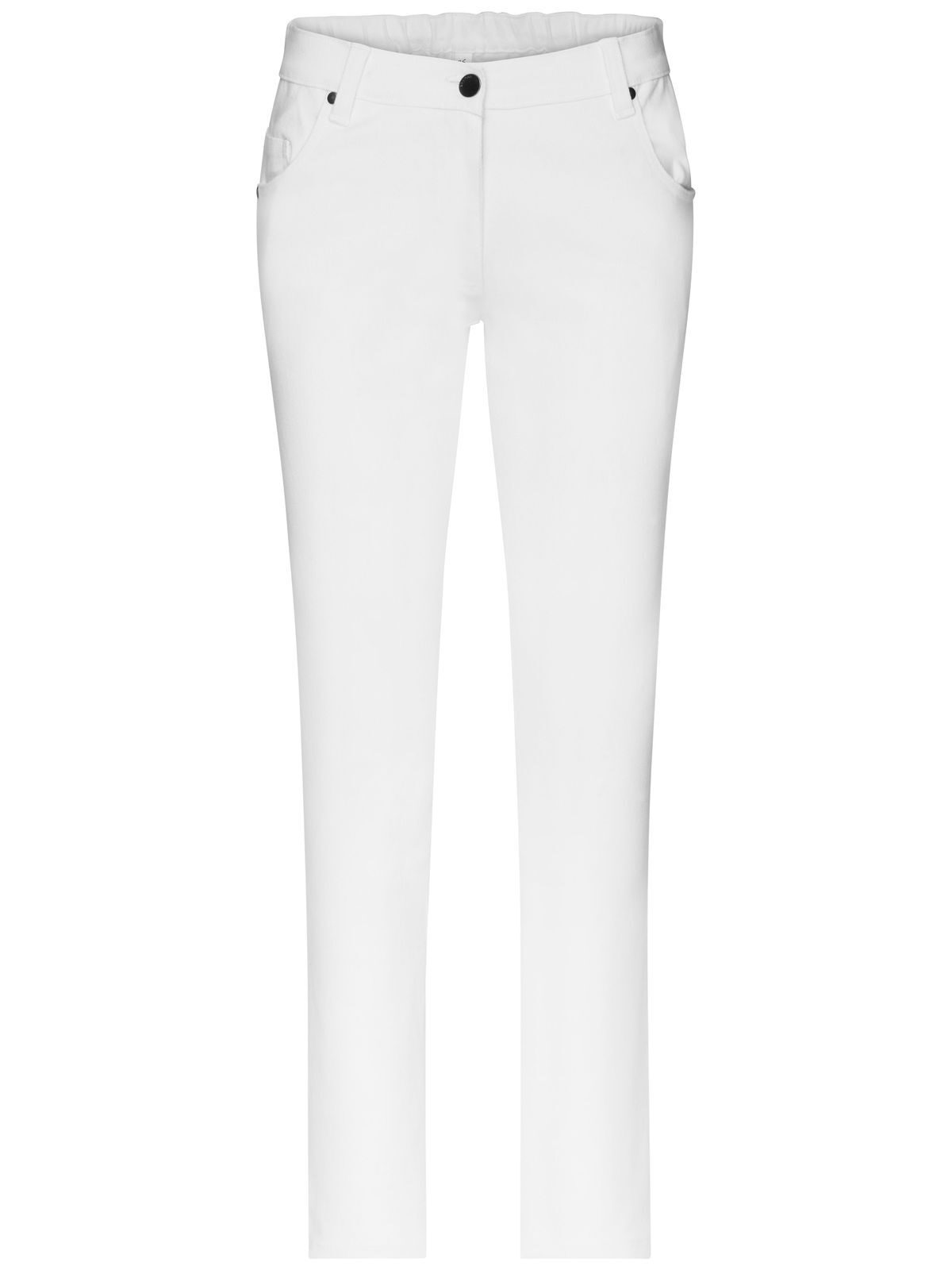 Ladies' 5-Pocket-Stretch-Pants Damen Hose / Rock – Daiber – Farbe Weiß – individuell veredelbar