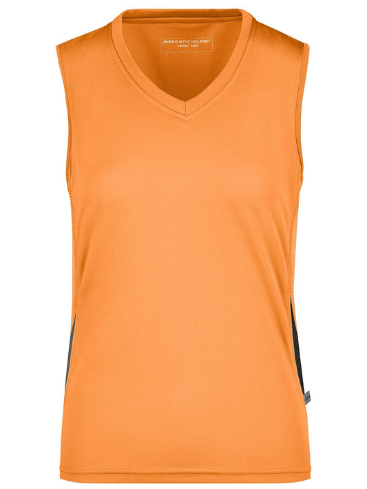 Ladies' Running Tank Damen T-Shirt – Daiber – Farbe orange/black – individuell veredelbar