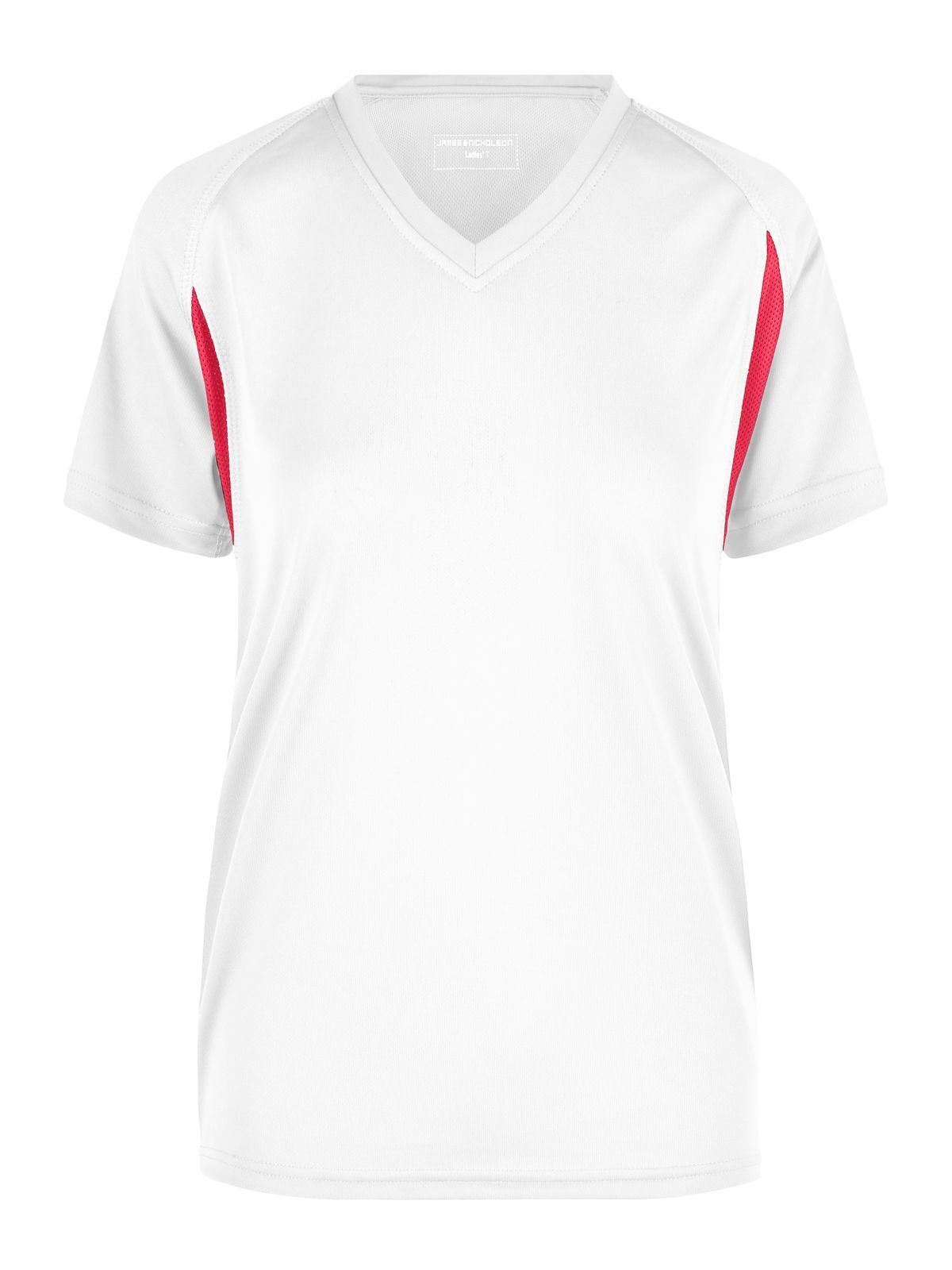 Ladies' Running-T Damen T-Shirt – Daiber – Farbe white/red – individuell veredelbar