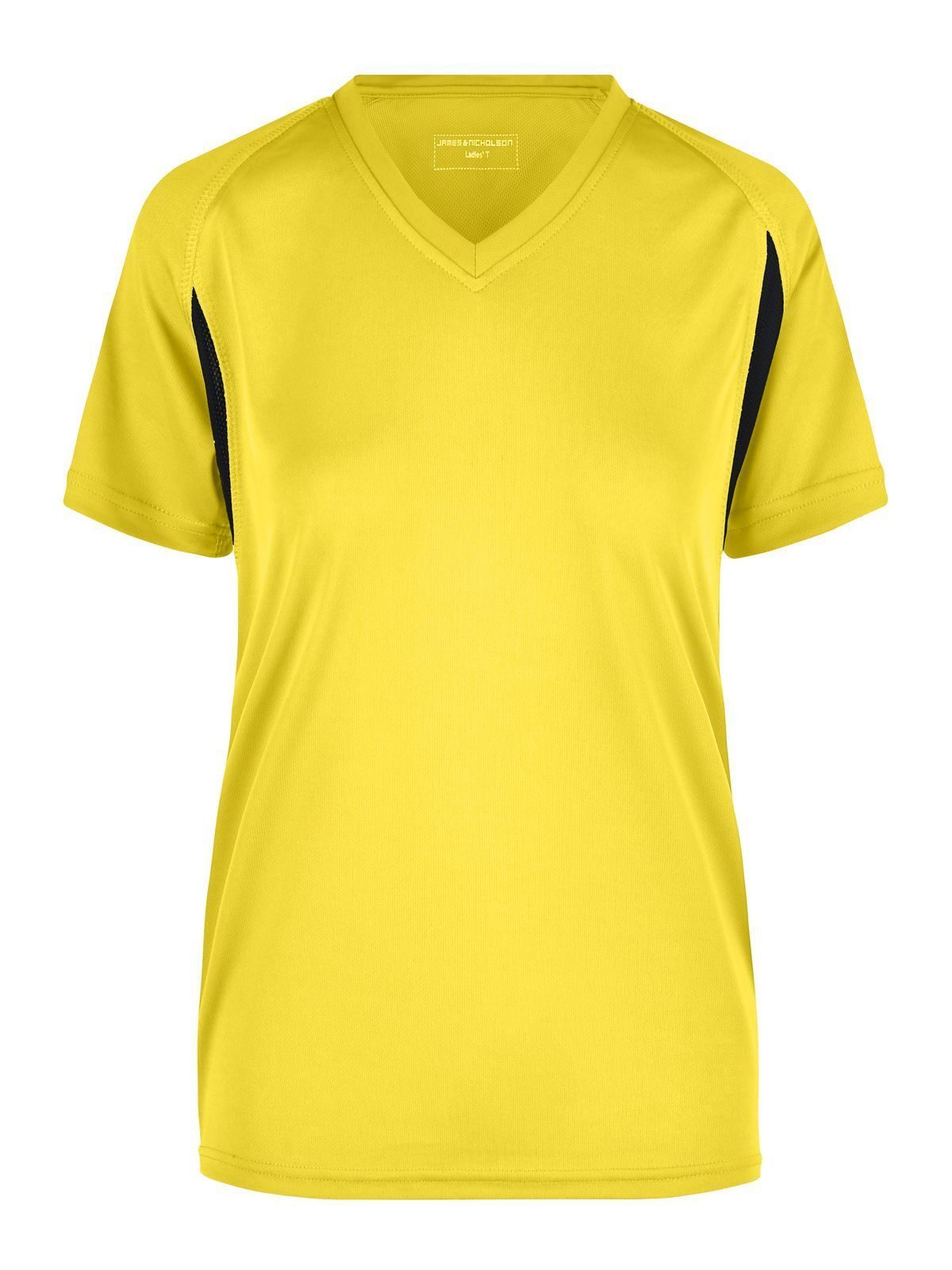 Ladies' Running-T Damen T-Shirt – Daiber – Farbe yellow/black – individuell veredelbar