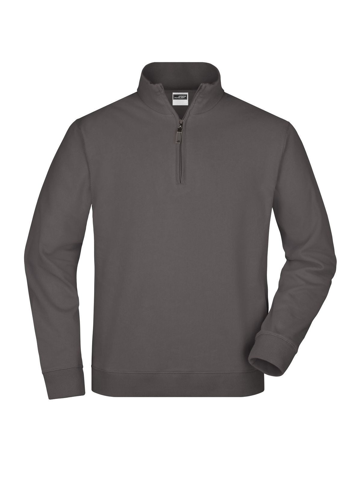 Round-Neck Zip Sweatshirt / Hoodie – Daiber – Farbe carbon – individuell veredelbar