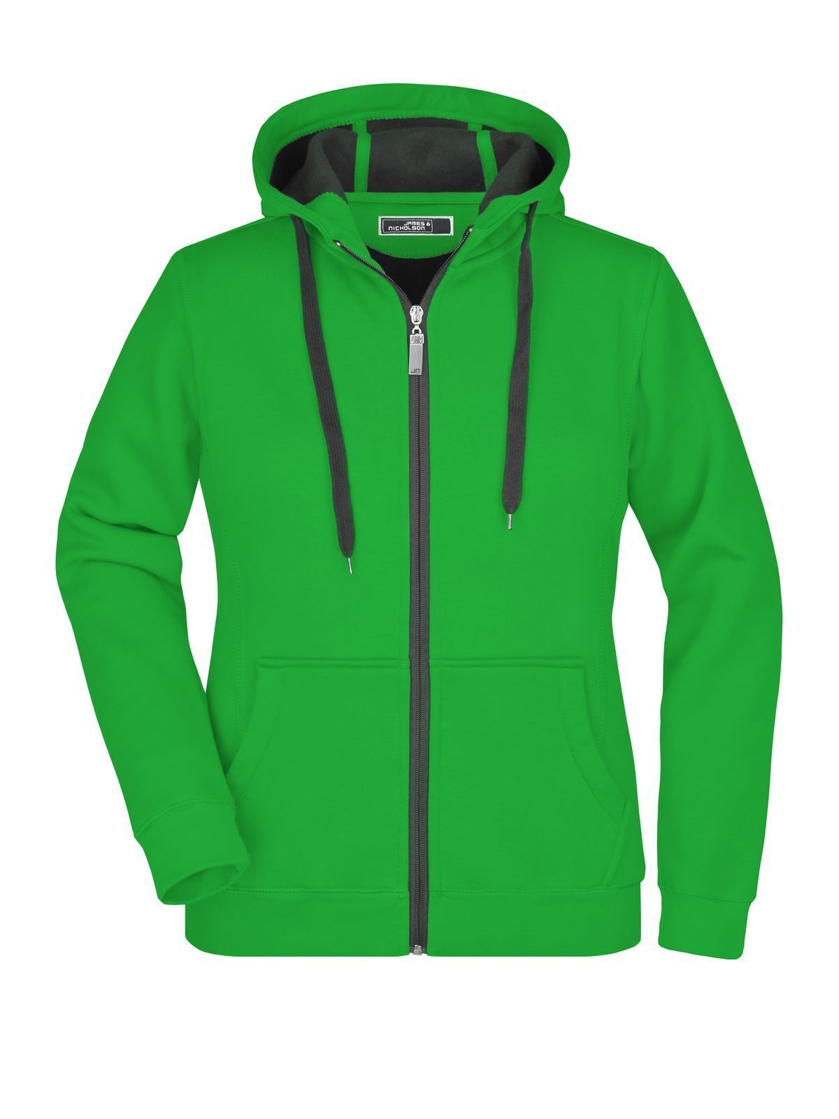 Ladies' Doubleface Jacket Damen Sweatshirt / Hoodie – Daiber – Farbe fern-green – individuell veredelbar