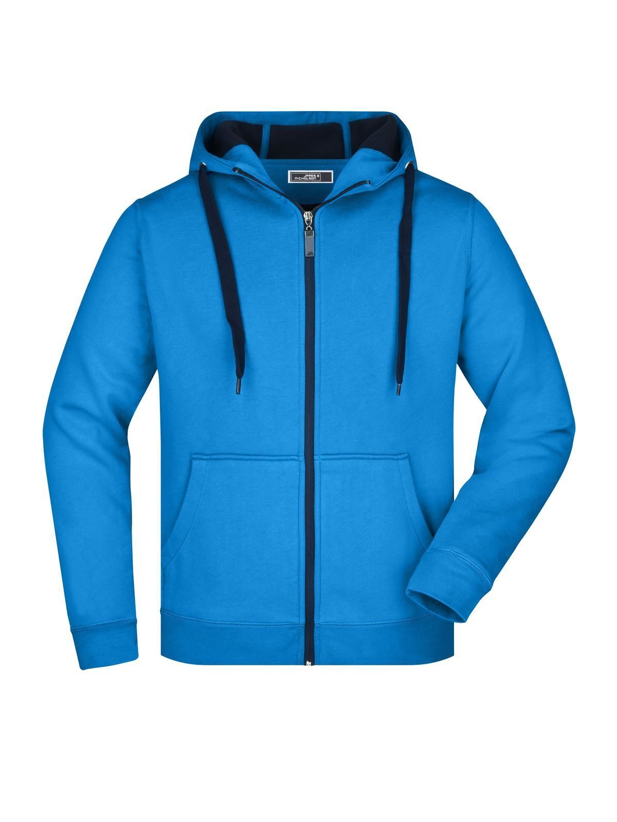 Doubleface Jacket Herren Sweatshirt / Hoodie – Daiber – Farbe azur/navy – individuell veredelbar
