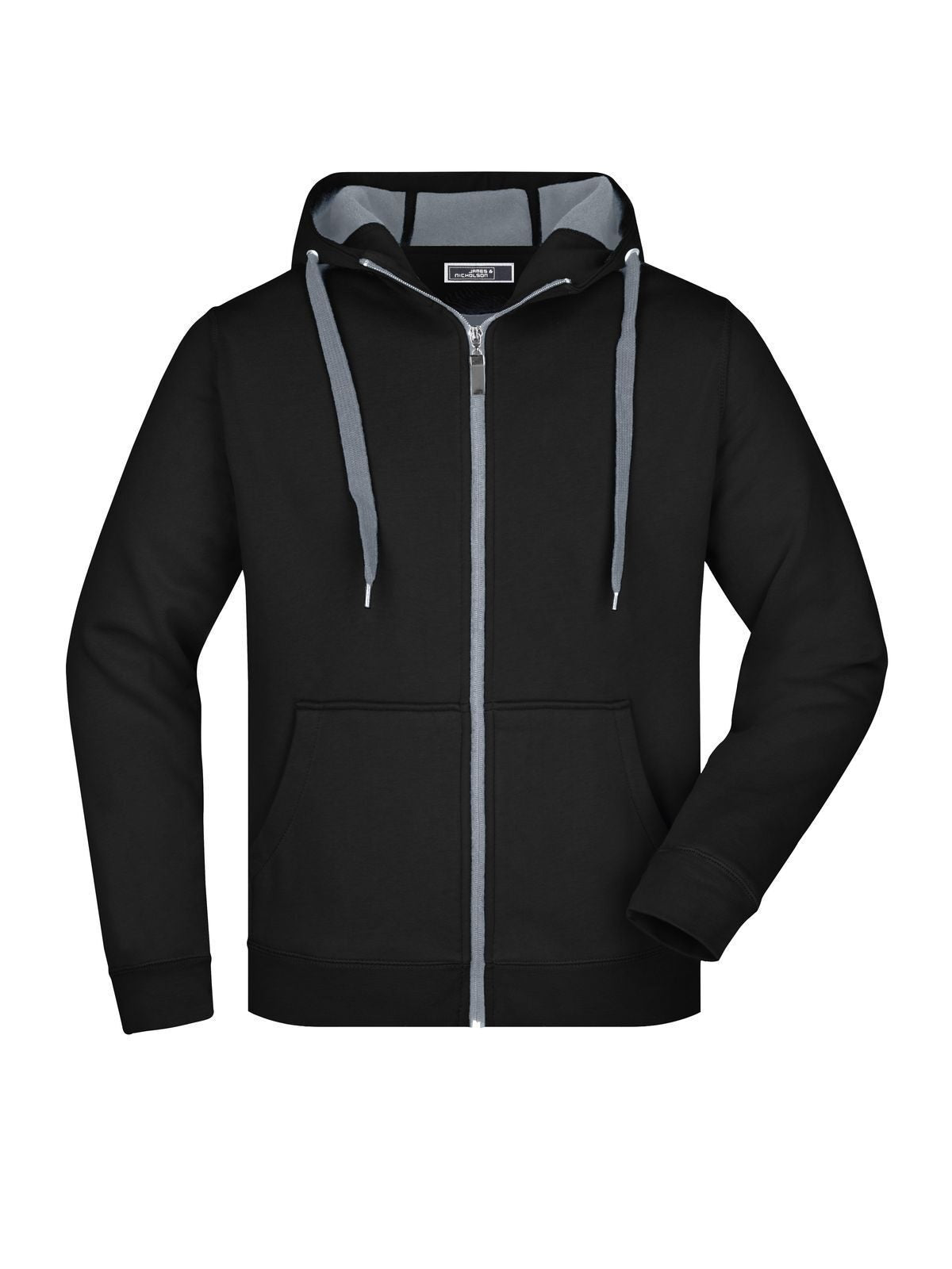 Doubleface Jacket Herren Sweatshirt / Hoodie – Daiber – Farbe black/carbon – individuell veredelbar