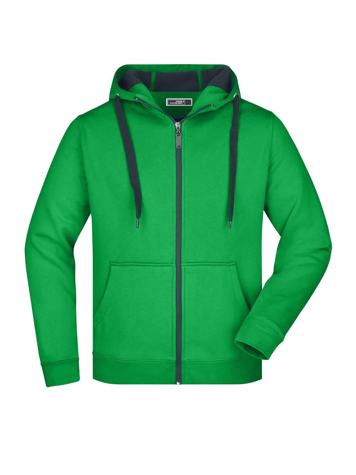 Doubleface Jacket Herren Sweatshirt / Hoodie – Daiber – Farbe fern-green – individuell veredelbar