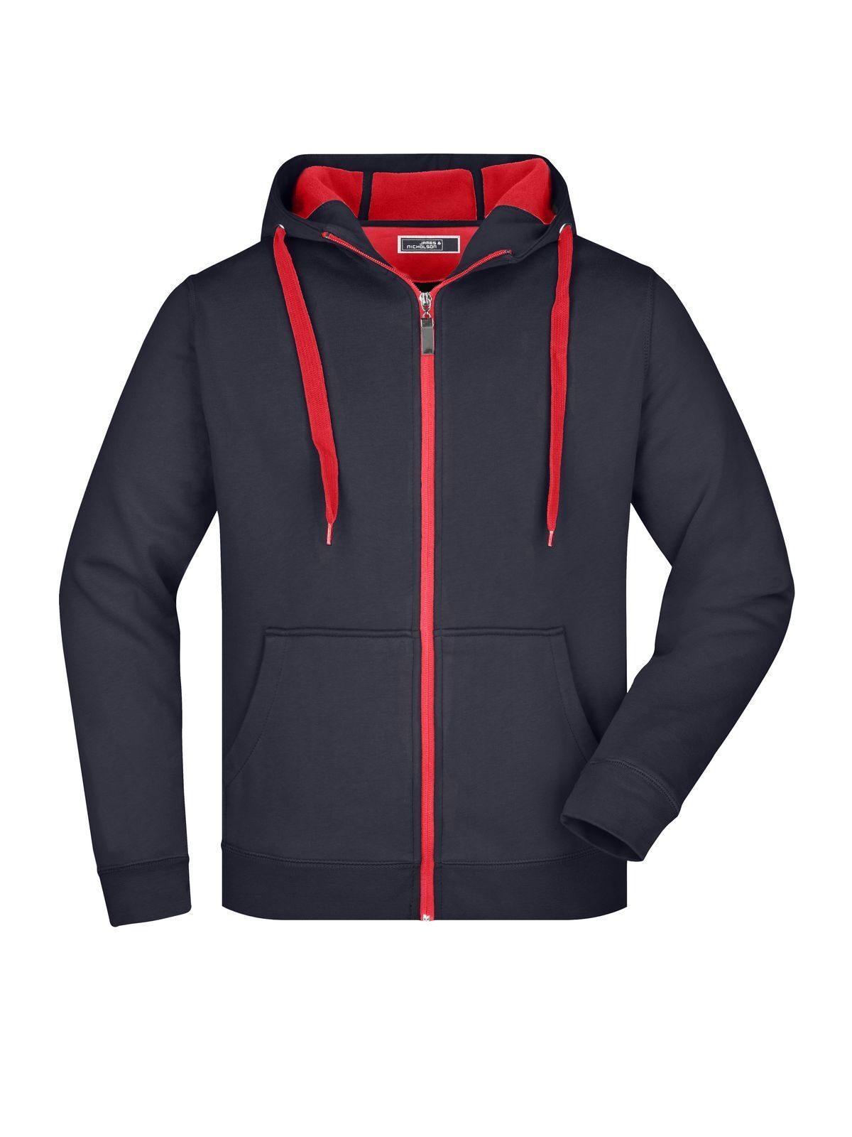 Doubleface Jacket Herren Sweatshirt / Hoodie – Daiber – Farbe navy/red – individuell veredelbar