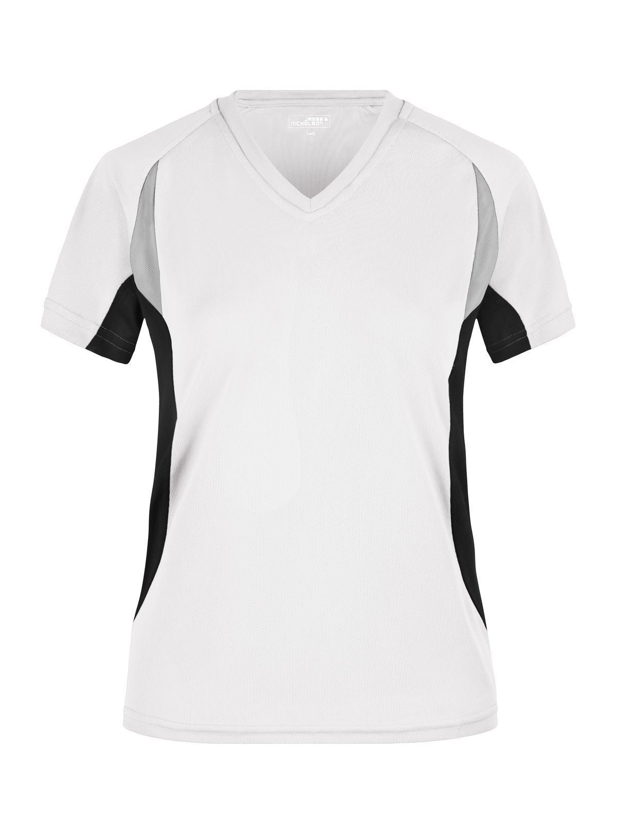 Ladies' Running-T Damen T-Shirt – Daiber – Farbe white/black – individuell veredelbar