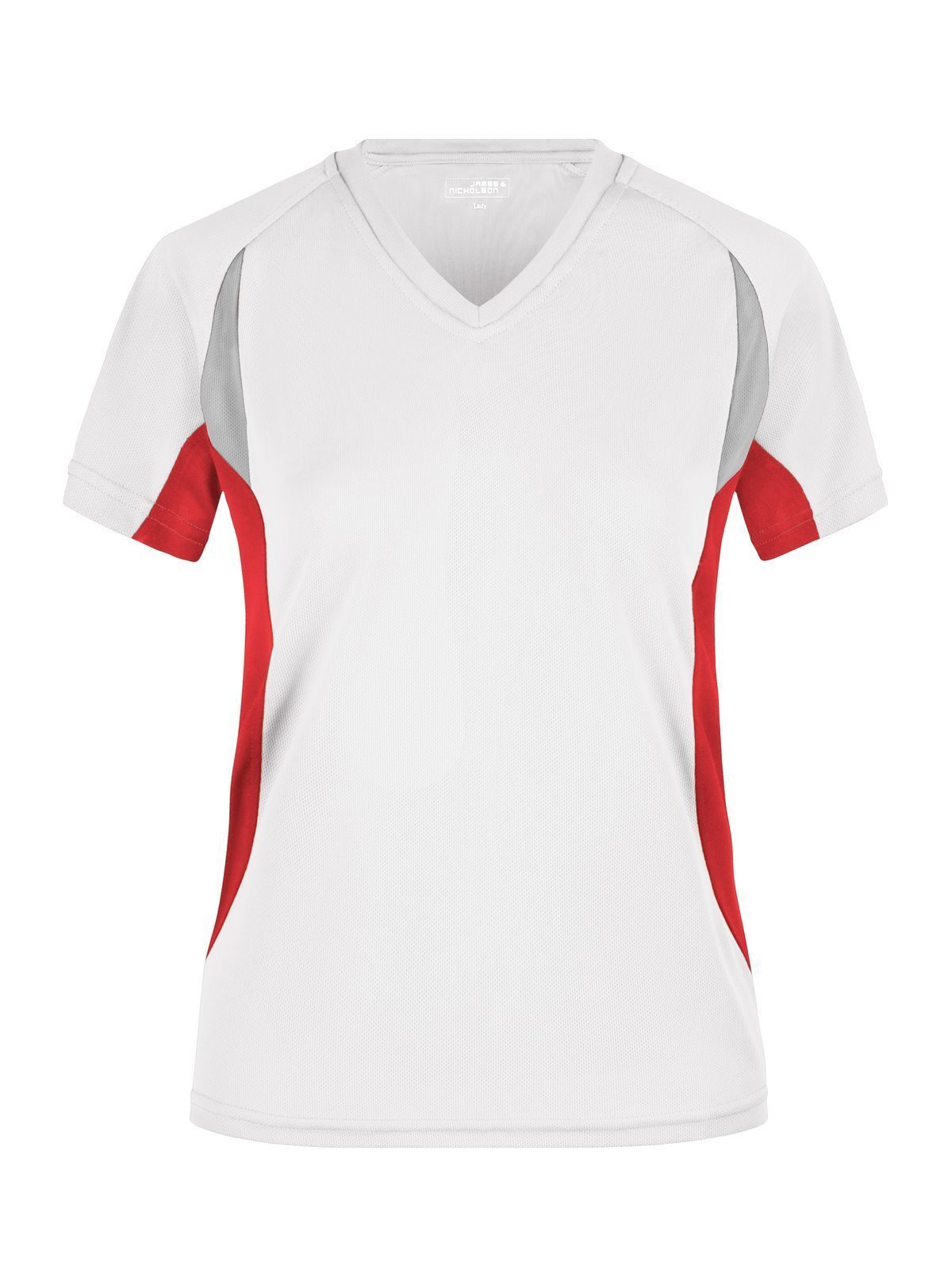 Ladies' Running-T Damen T-Shirt – Daiber – Farbe white/red – individuell veredelbar