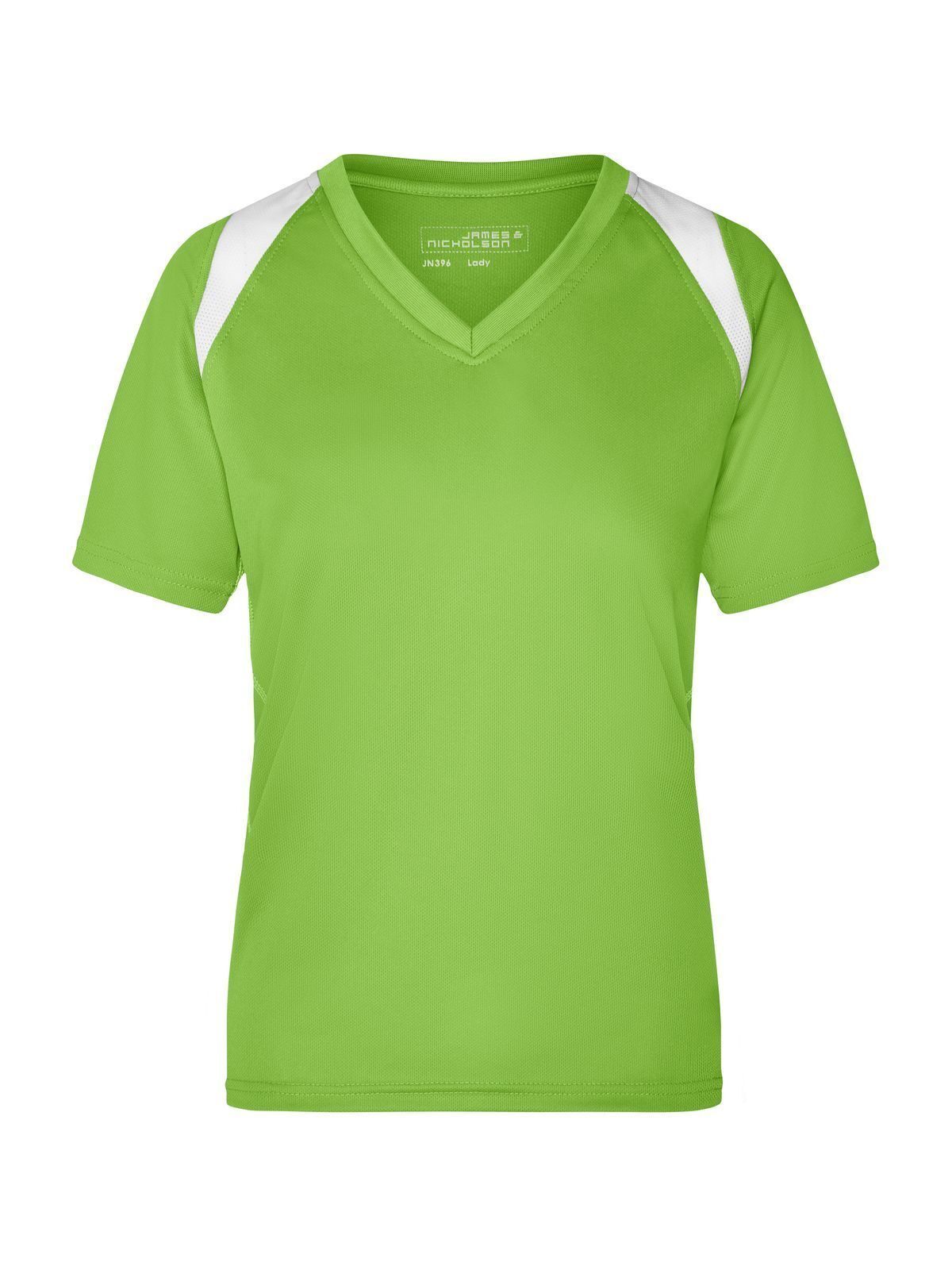 Ladies' Running-T Damen T-Shirt – Daiber – Farbe lime-green/white – individuell veredelbar