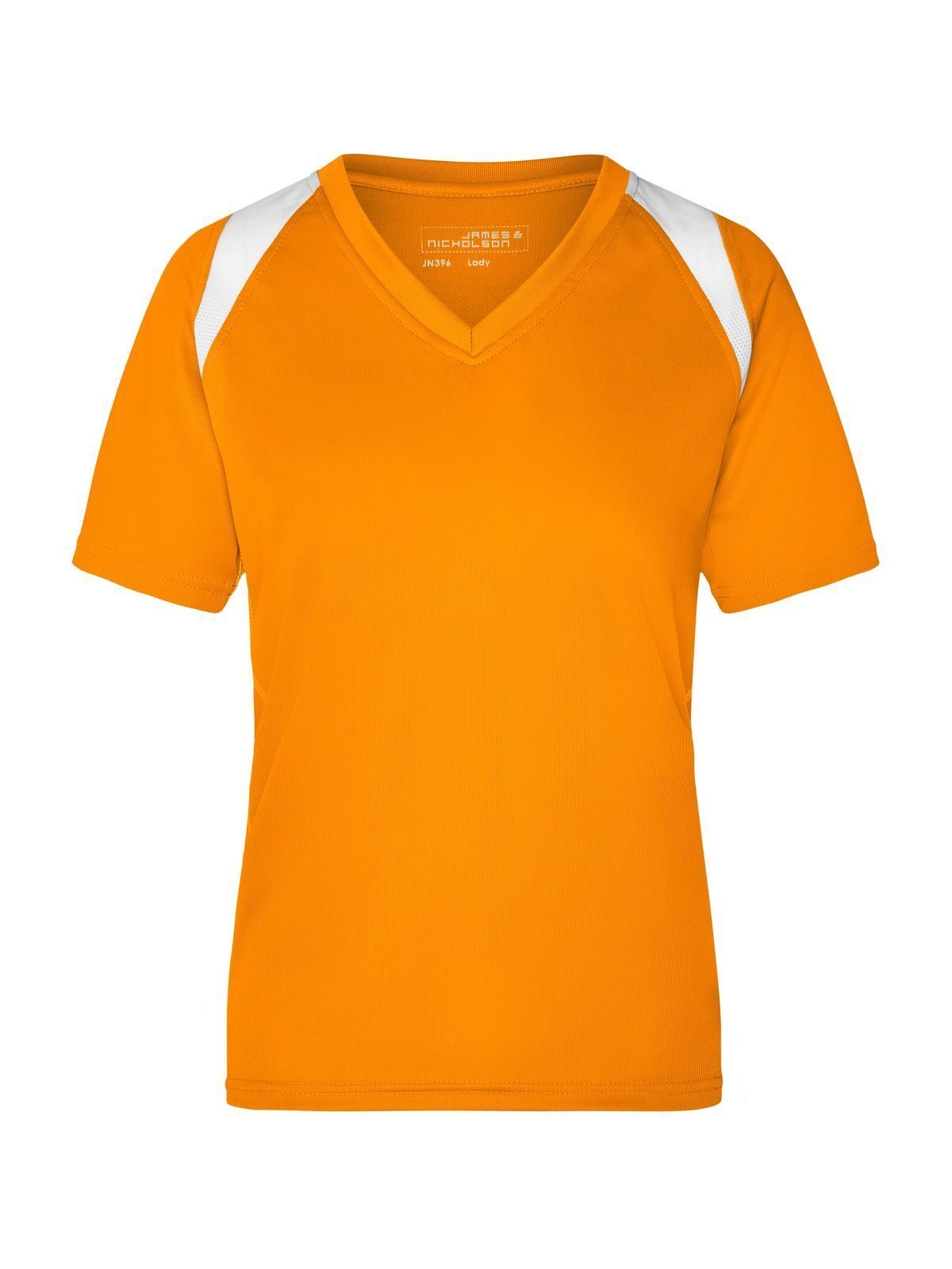 Ladies' Running-T Damen T-Shirt – Daiber – Farbe orange/white – individuell veredelbar