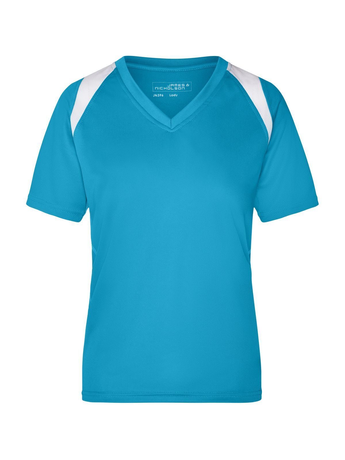 Ladies' Running-T Damen T-Shirt – Daiber – Farbe turquoise/white – individuell veredelbar