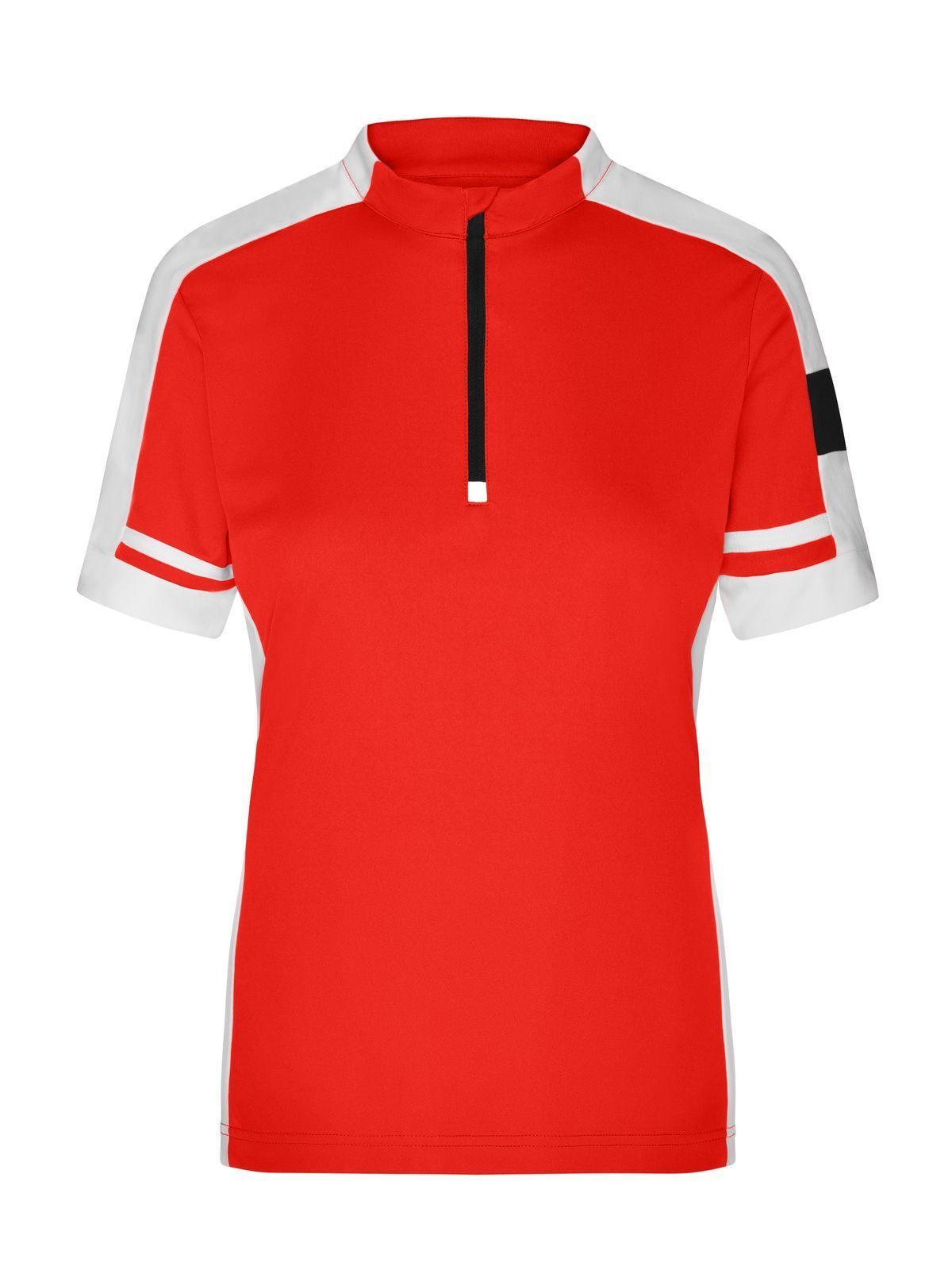 Ladies' Bike-T Half Zip Damen T-Shirt – Daiber – Farbe Rot – individuell veredelbar