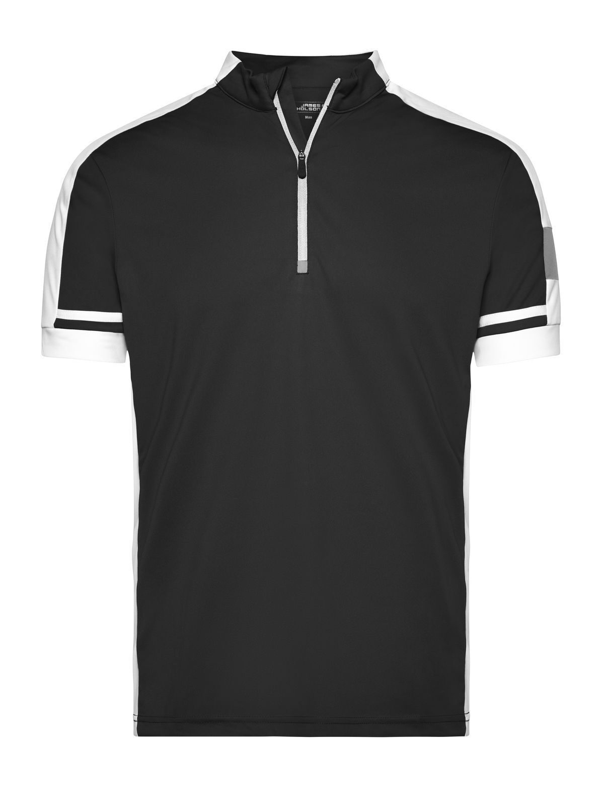Bike-T Half Zip Herren T-Shirt – Daiber – Farbe Schwarz – individuell veredelbar