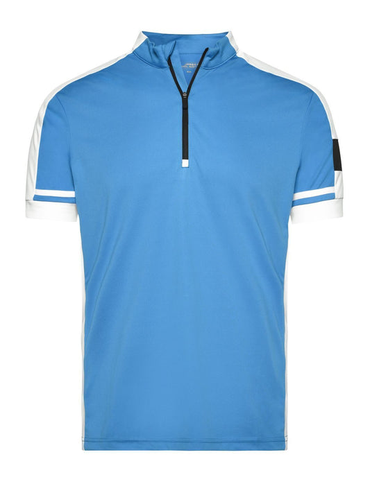 Bike-T Half Zip Herren T-Shirt – Daiber – Farbe cobalt – individuell veredelbar