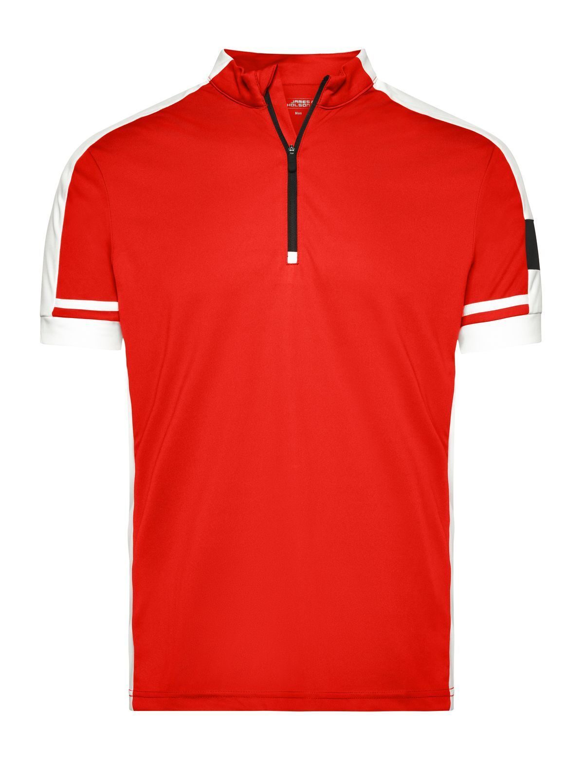 Bike-T Half Zip Herren T-Shirt – Daiber – Farbe Rot – individuell veredelbar