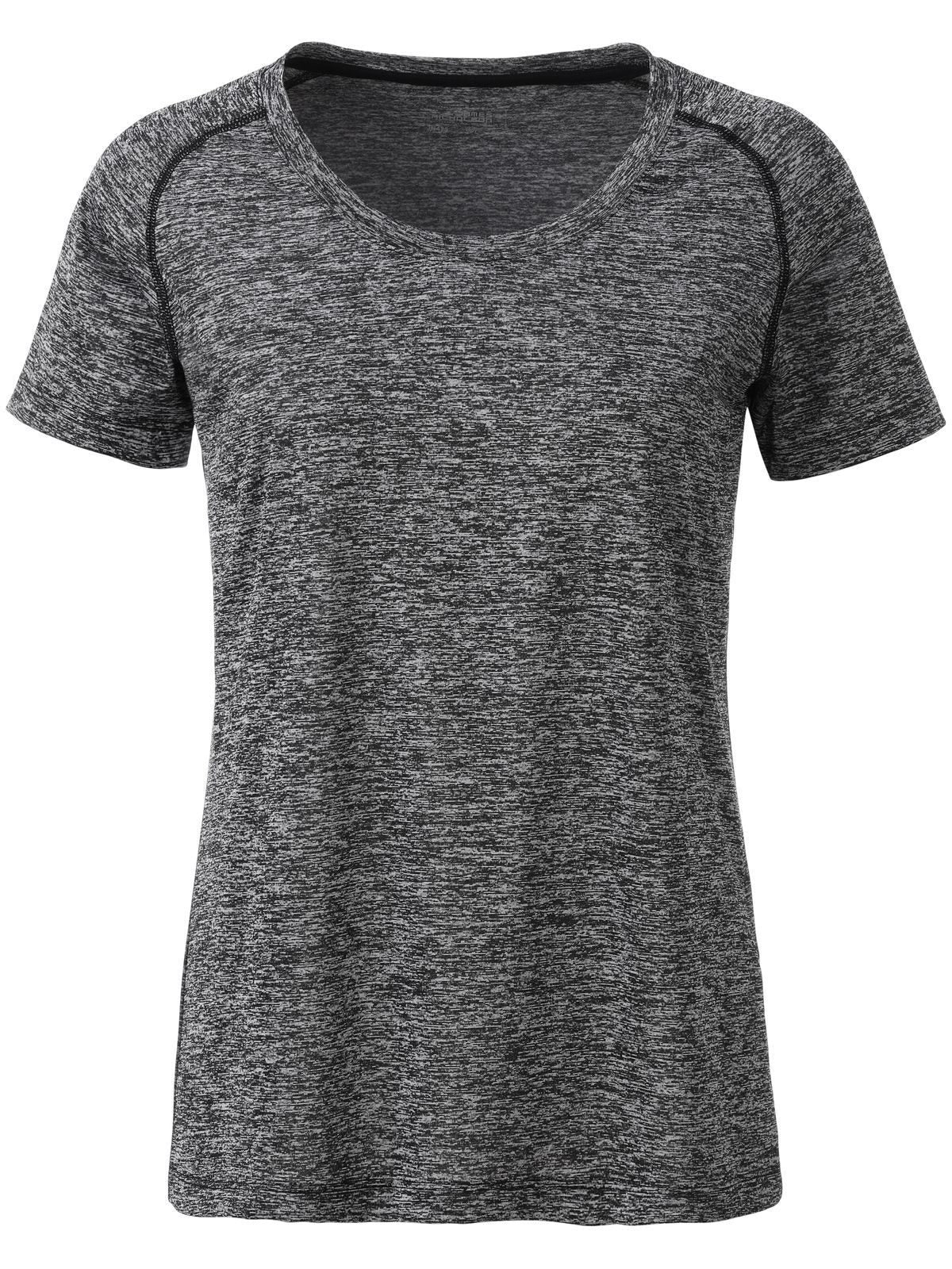 Ladies' Sports Damen T-Shirt – Daiber – Farbe black-melange/black – individuell veredelbar