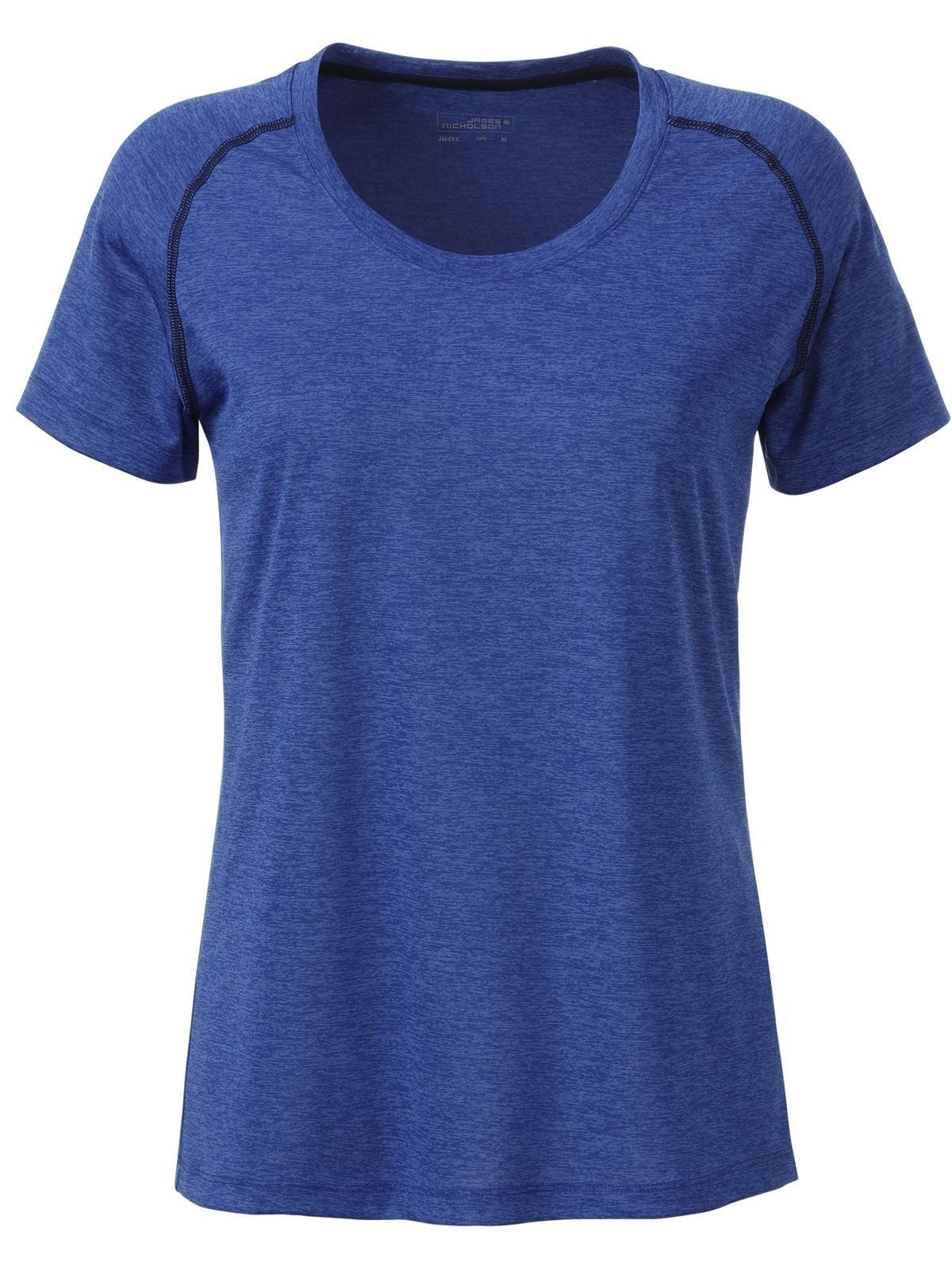 Ladies' Sports Damen T-Shirt – Daiber – Farbe blue-melange/navy – individuell veredelbar