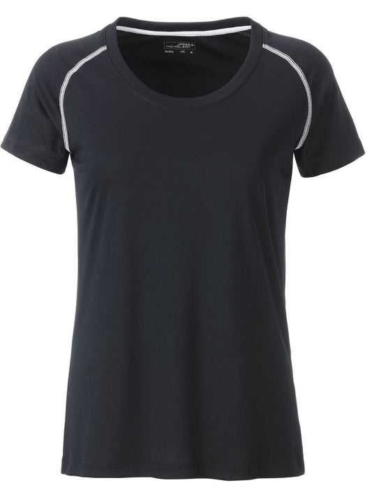 Ladies' Sports Damen T-Shirt – Daiber – Farbe black/white – individuell veredelbar