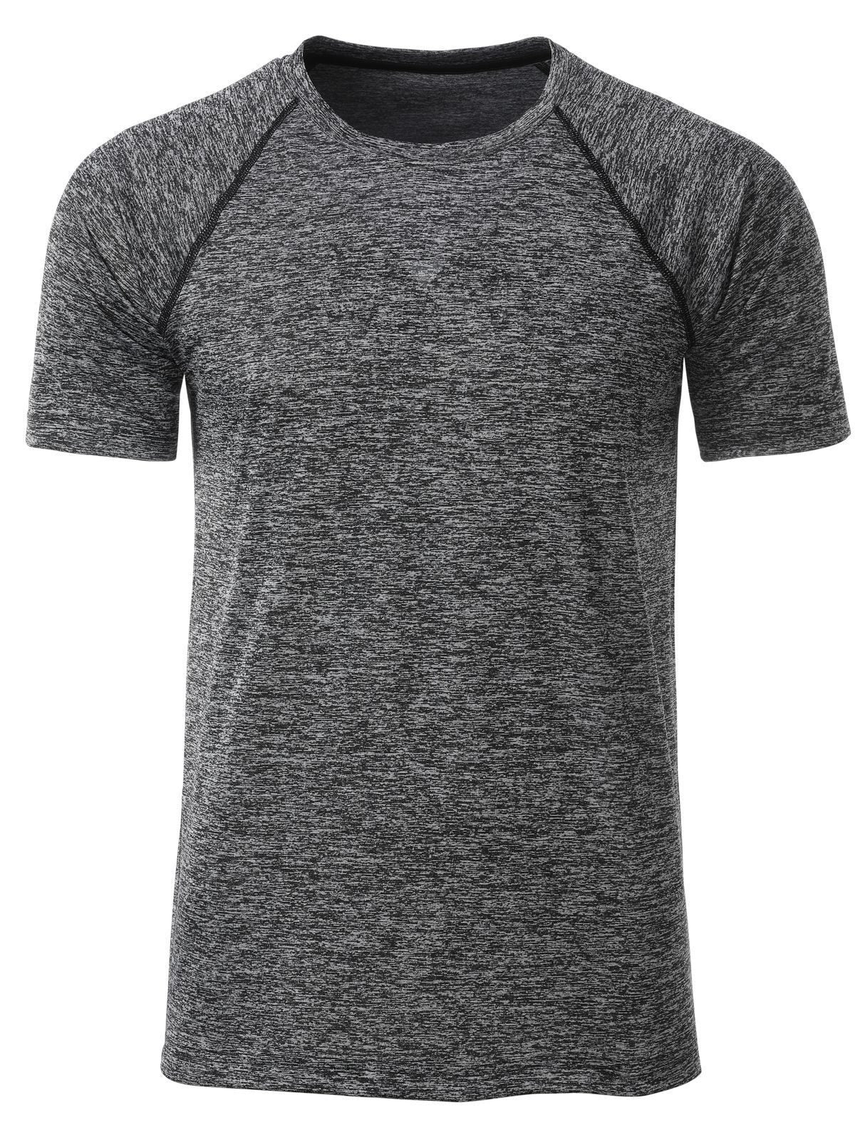 Sport Herren T-Shirt – Daiber – Farbe black-melange/black – individuell veredelbar