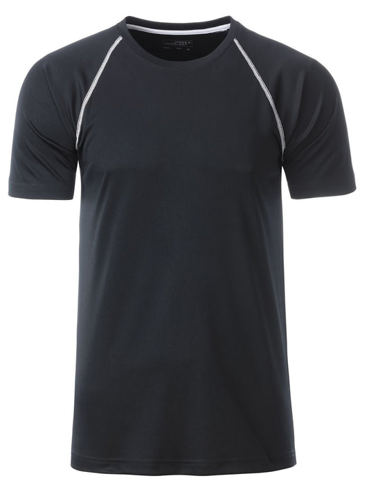 Sport Herren T-Shirt – Daiber – Farbe black/white – individuell veredelbar