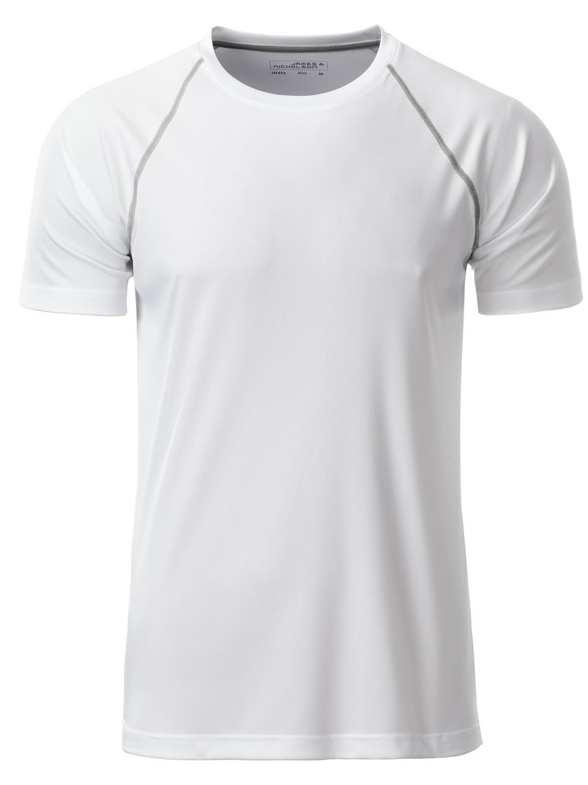 Sport Herren T-Shirt – Daiber – Farbe white/silver – individuell veredelbar