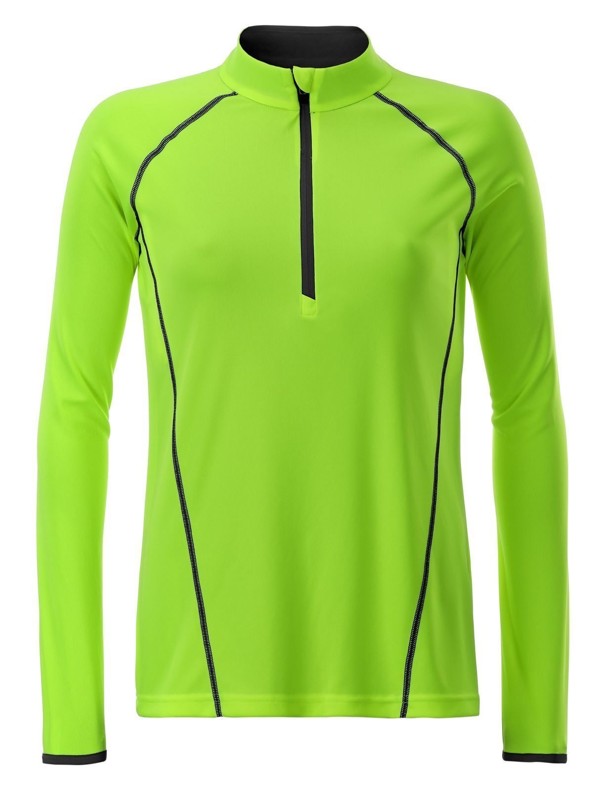 Ladies' Sports Longsleeve Damen T-Shirt – Daiber – Farbe bright-green/black – individuell veredelbar