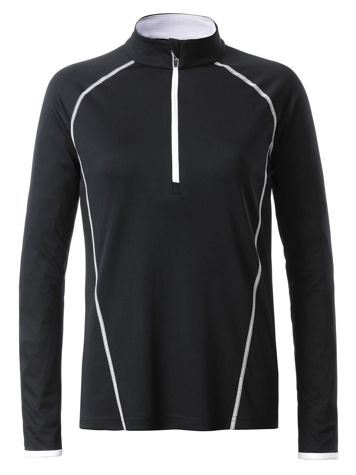 Ladies' Sports Longsleeve Damen T-Shirt – Daiber – Farbe black/white – individuell veredelbar