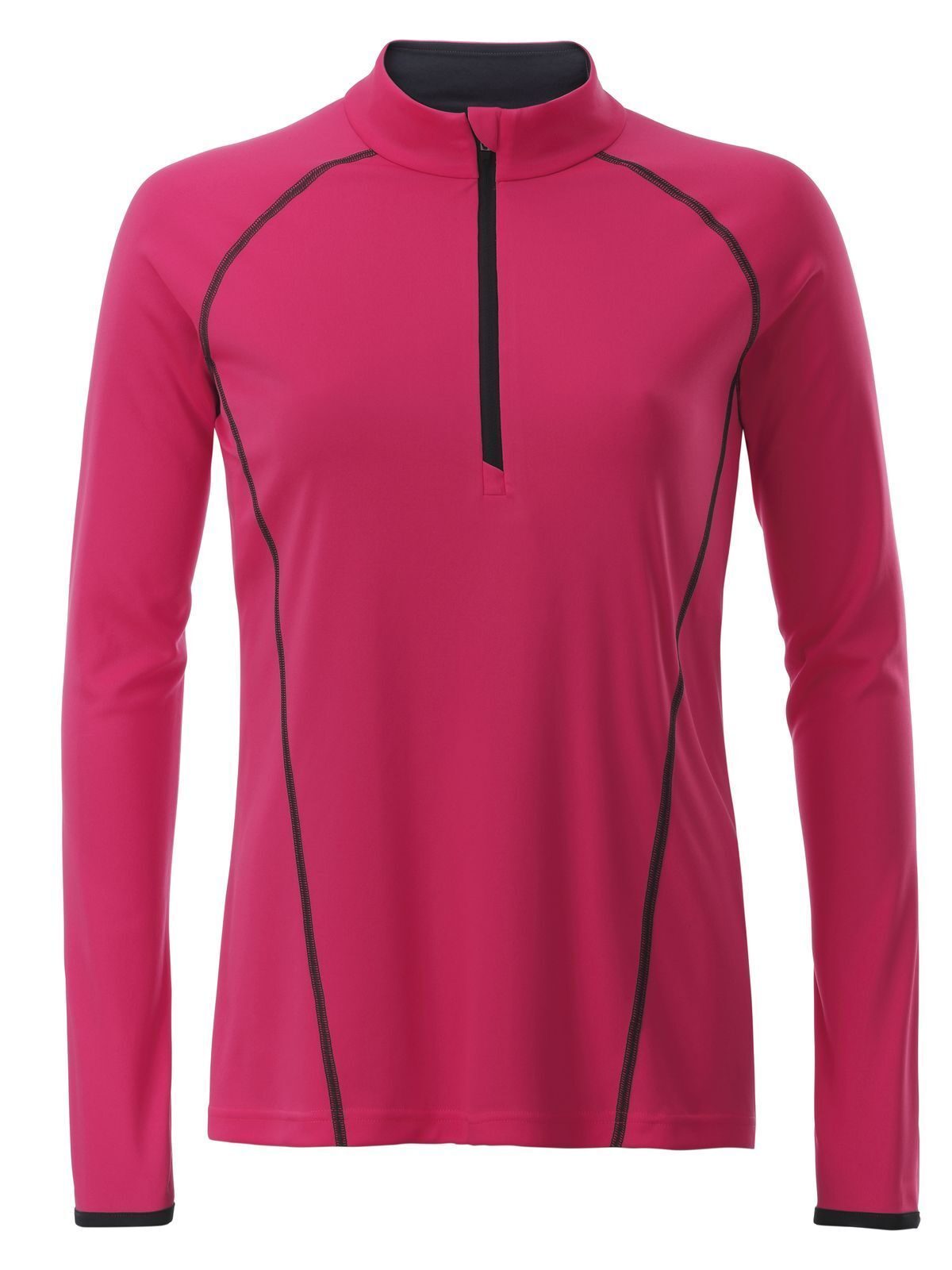 Ladies' Sports Longsleeve Damen T-Shirt – Daiber – Farbe bright-pink/titan – individuell veredelbar