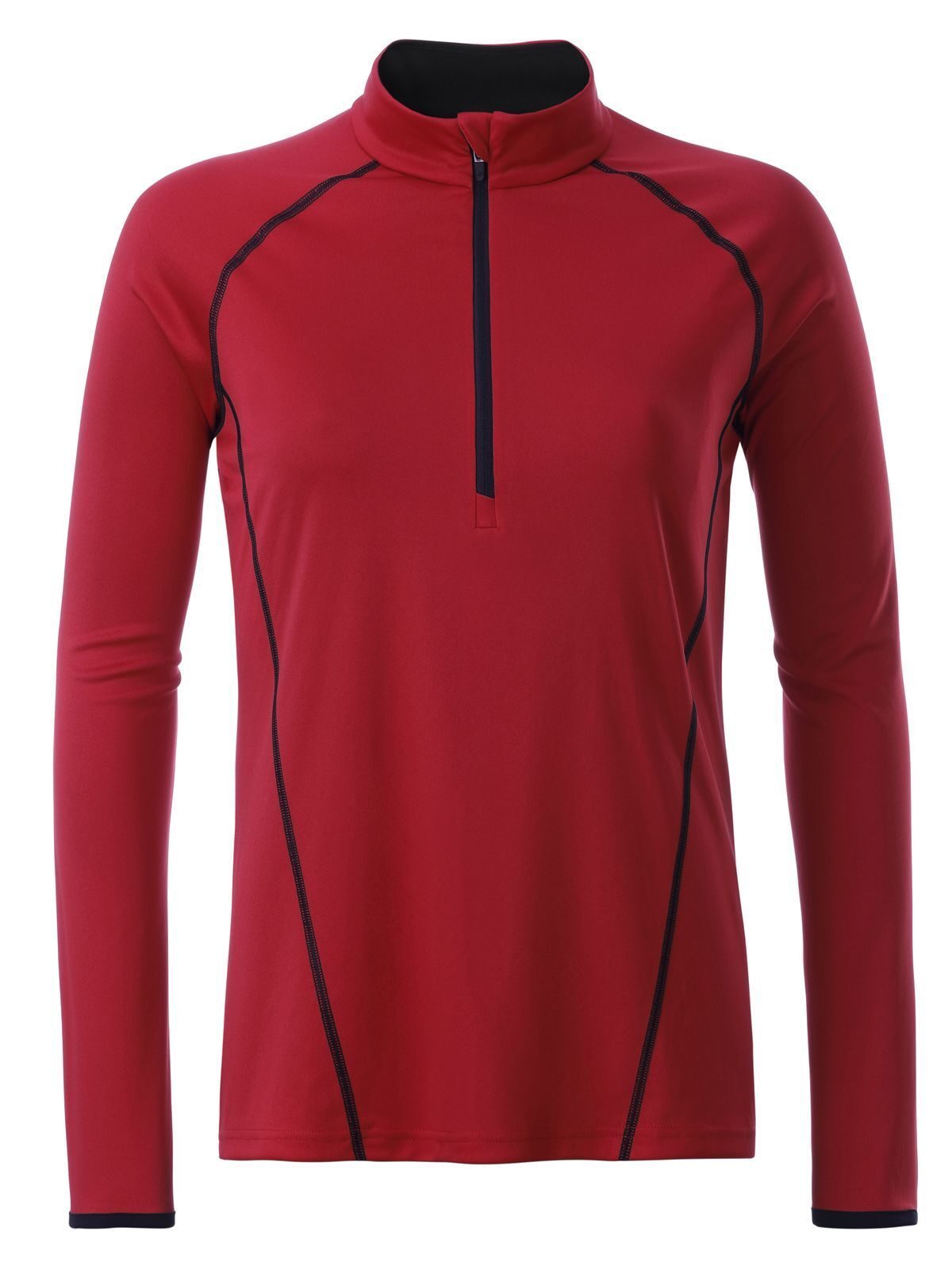 Ladies' Sports Longsleeve Damen T-Shirt – Daiber – Farbe red/black – individuell veredelbar