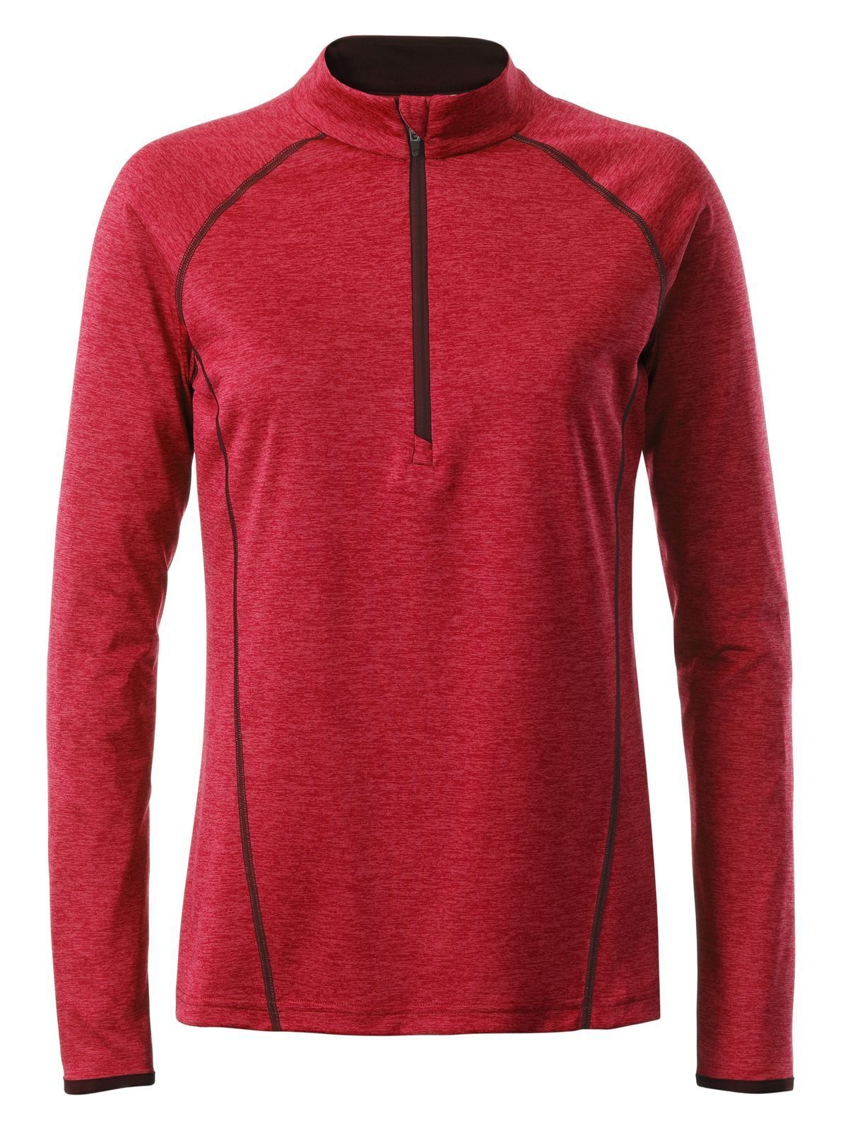 Ladies' Sports Longsleeve Damen T-Shirt – Daiber – Farbe red-melange – individuell veredelbar