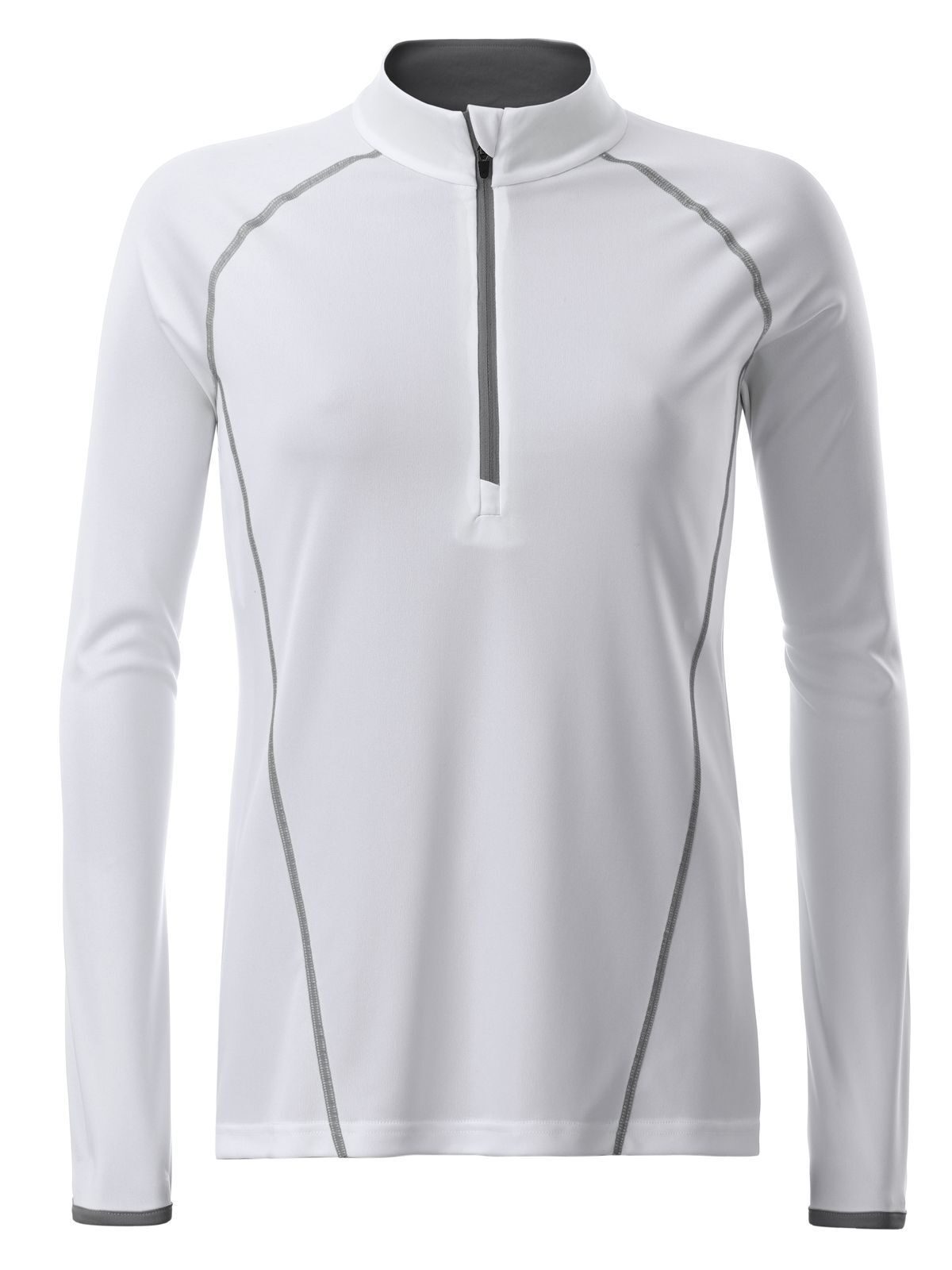 Ladies' Sports Longsleeve Damen T-Shirt – Daiber – Farbe white/silver – individuell veredelbar