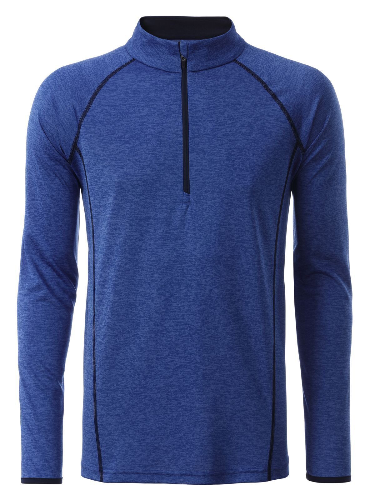 Sports Longsleeve Herren T-Shirt – Daiber – Farbe blue-melange/navy – individuell veredelbar