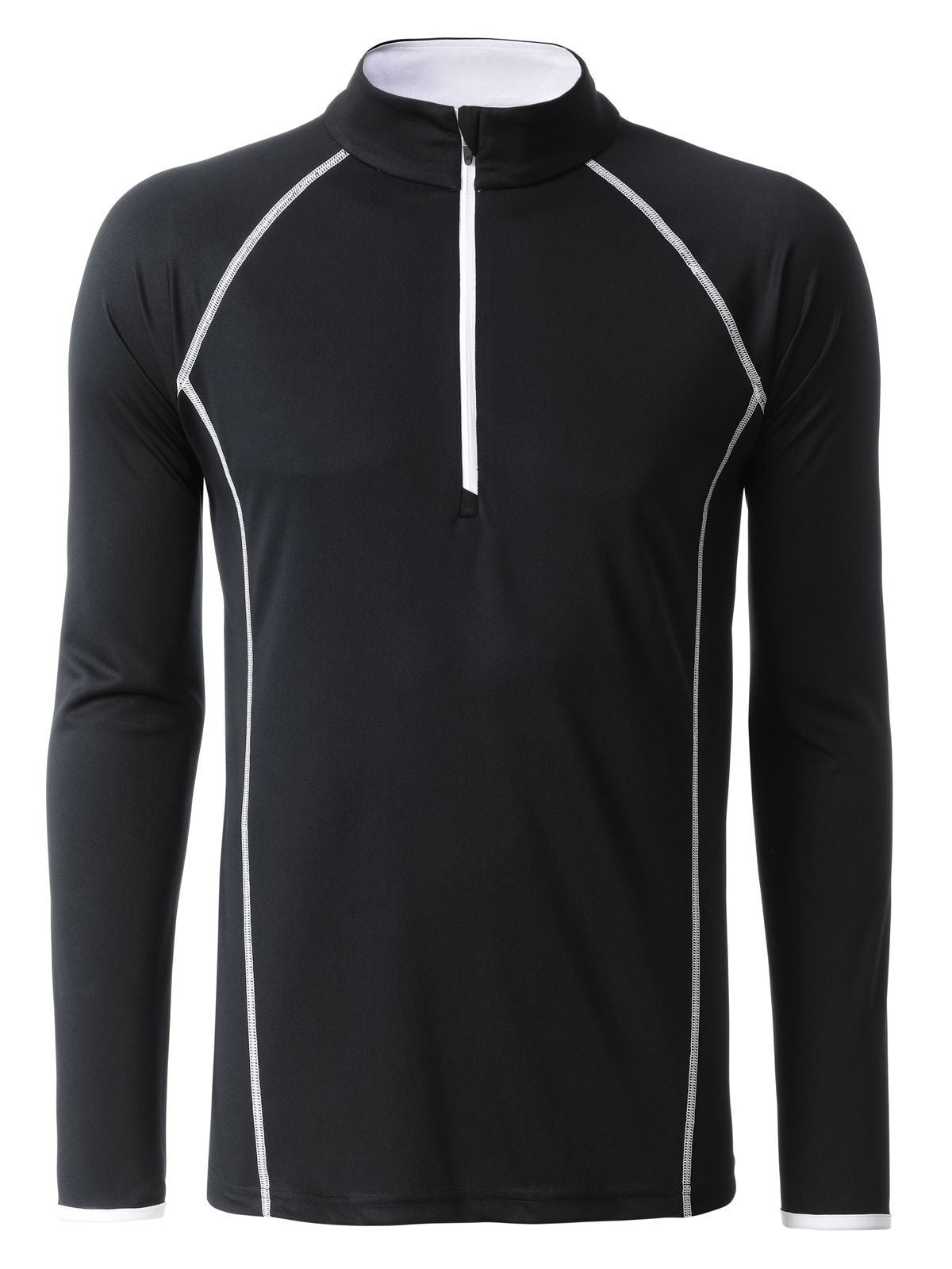 Sports Longsleeve Herren T-Shirt – Daiber – Farbe black/white – individuell veredelbar