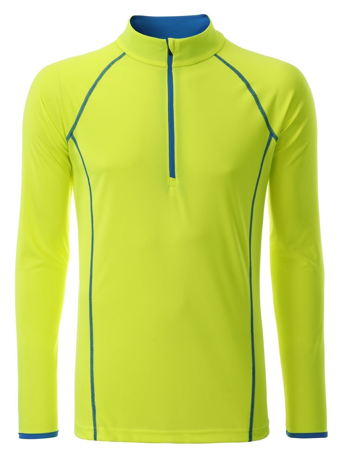 Sports Longsleeve Herren T-Shirt – Daiber – Farbe bright-yellow/bright-blue – individuell veredelbar