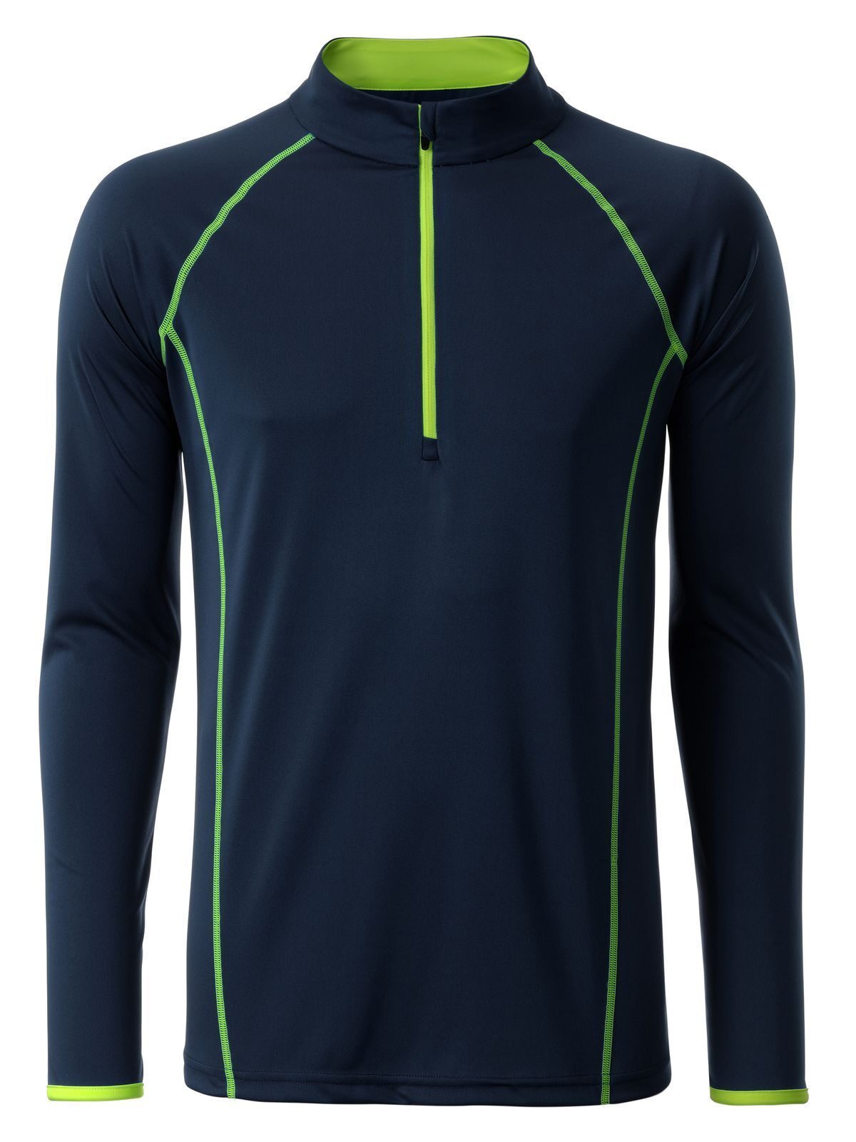 Sports Longsleeve Herren T-Shirt – Daiber – Farbe navy/bright-yellow – individuell veredelbar