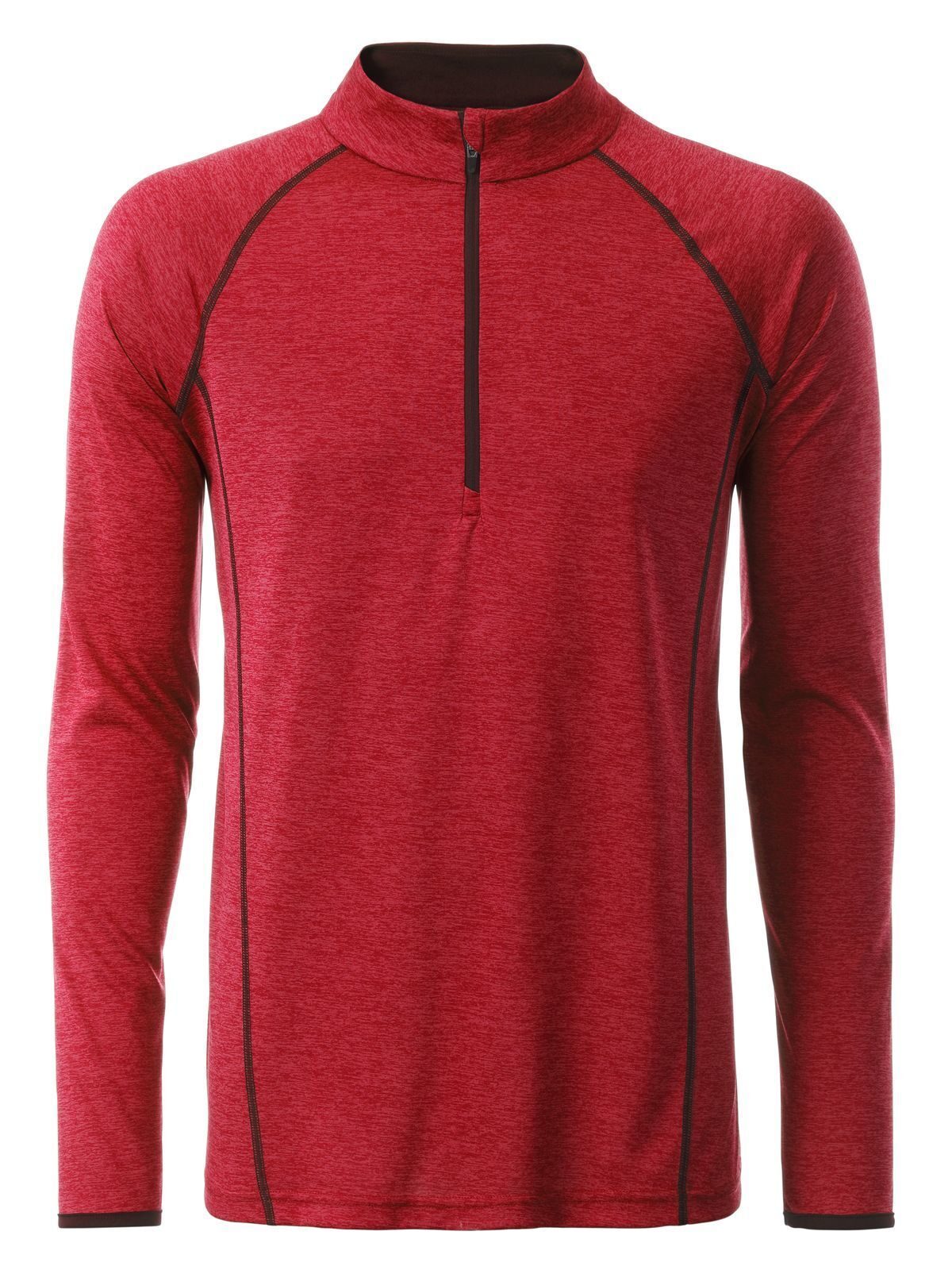 Sports Longsleeve Herren T-Shirt – Daiber – Farbe red-melange – individuell veredelbar