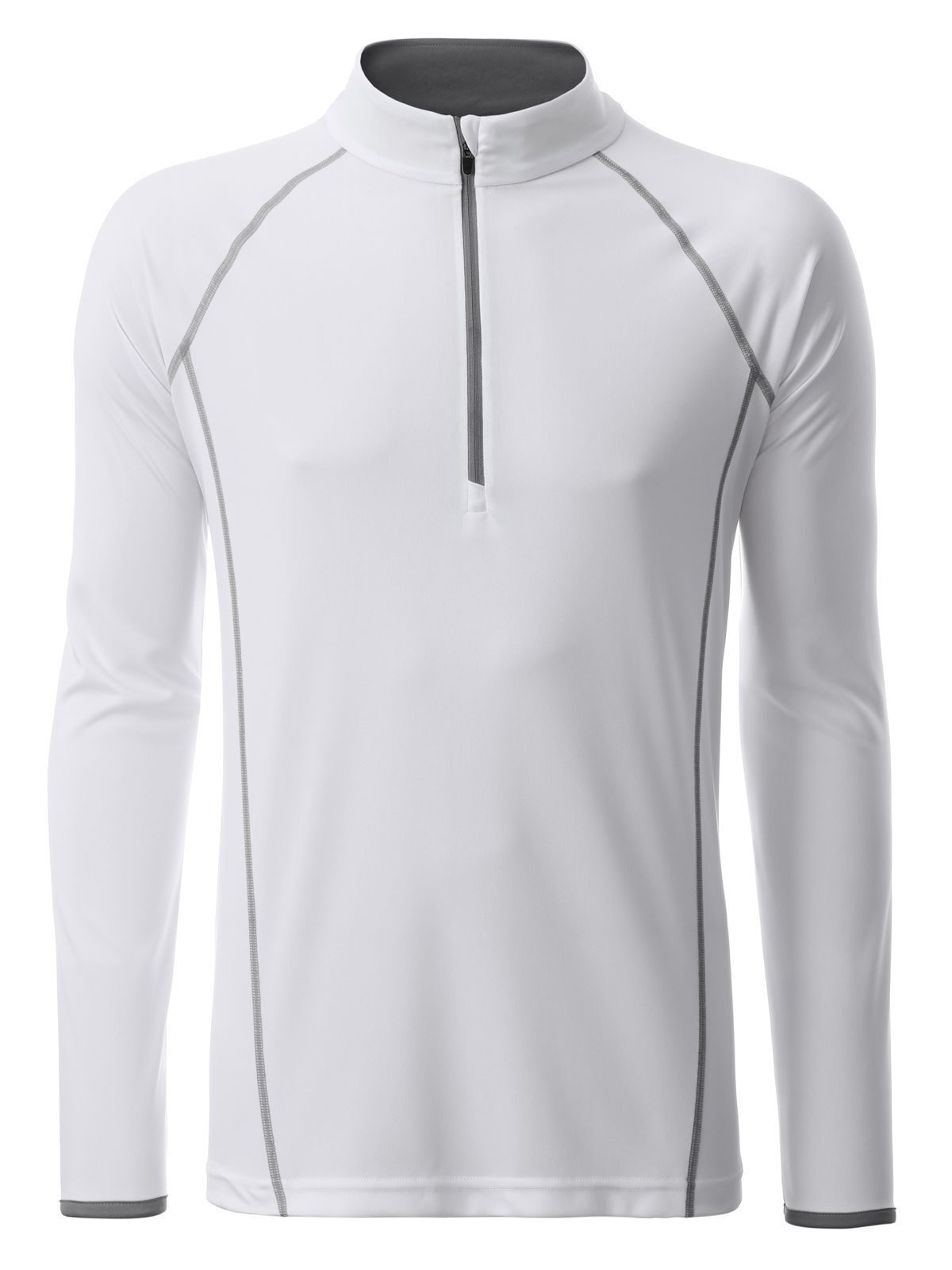 Sports Longsleeve Herren T-Shirt – Daiber – Farbe white/silver – individuell veredelbar