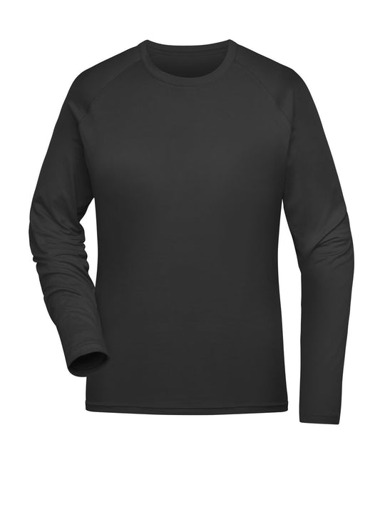 Ladies' Sports Long-Sleeved Damen T-Shirt – Daiber – Farbe Schwarz – individuell veredelbar