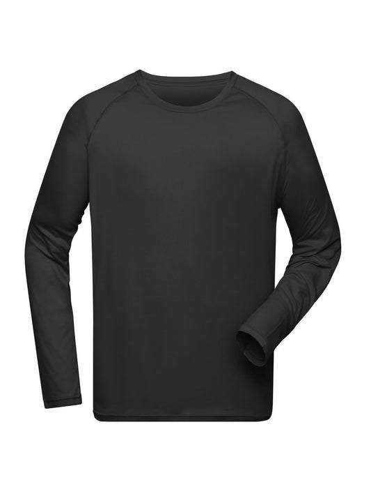 Sports Long-Sleeved Herren T-Shirt – Daiber – Farbe Schwarz – individuell veredelbar