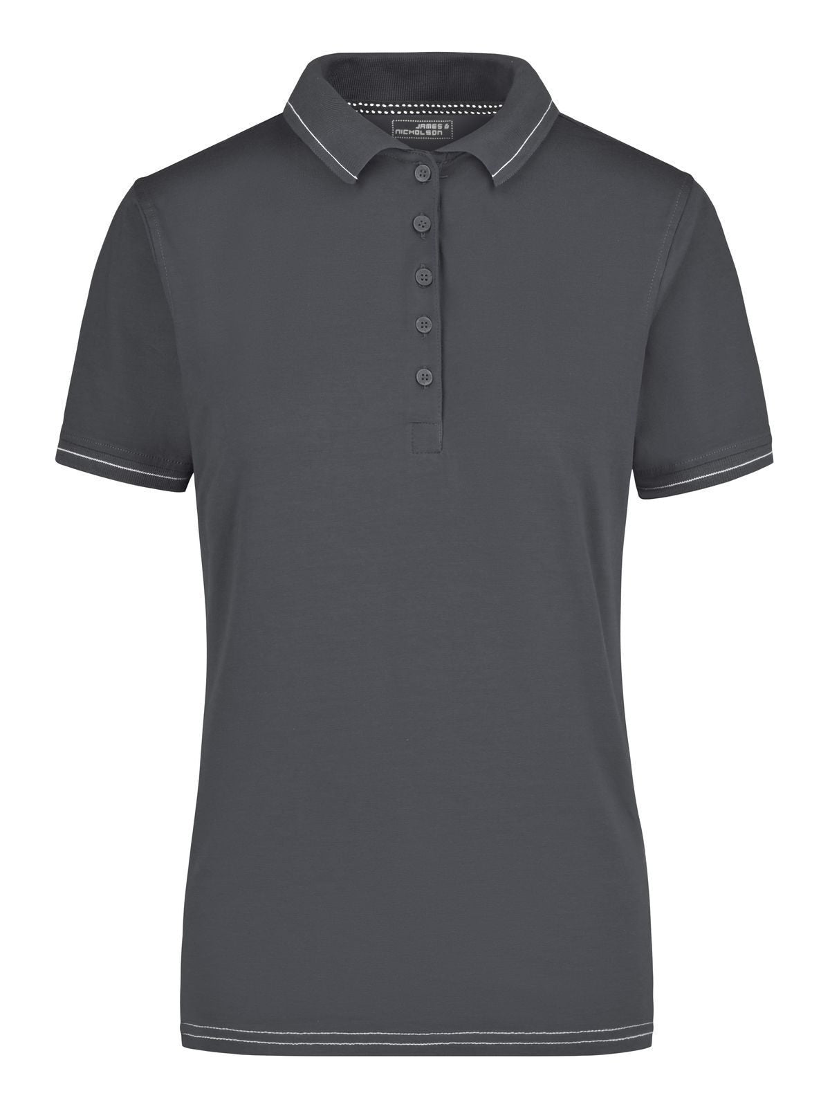 Ladies' Elastic Polo Damen Poloshirt – Daiber – Farbe graphite – individuell veredelbar
